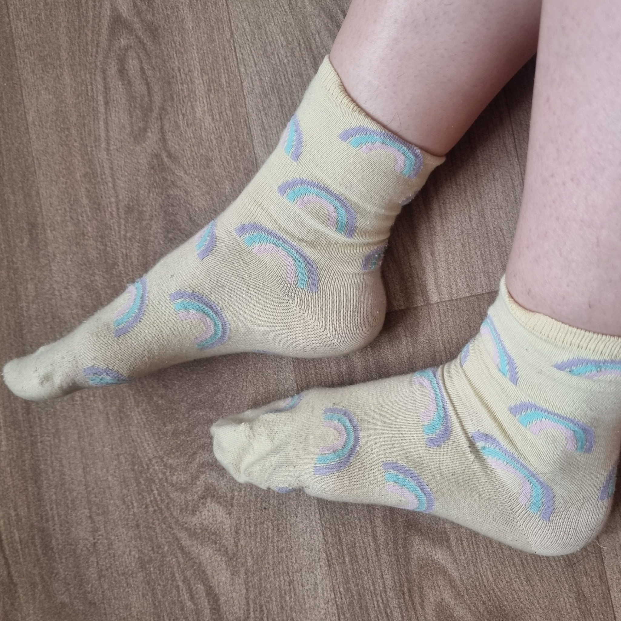 Worn Yellow Socks
