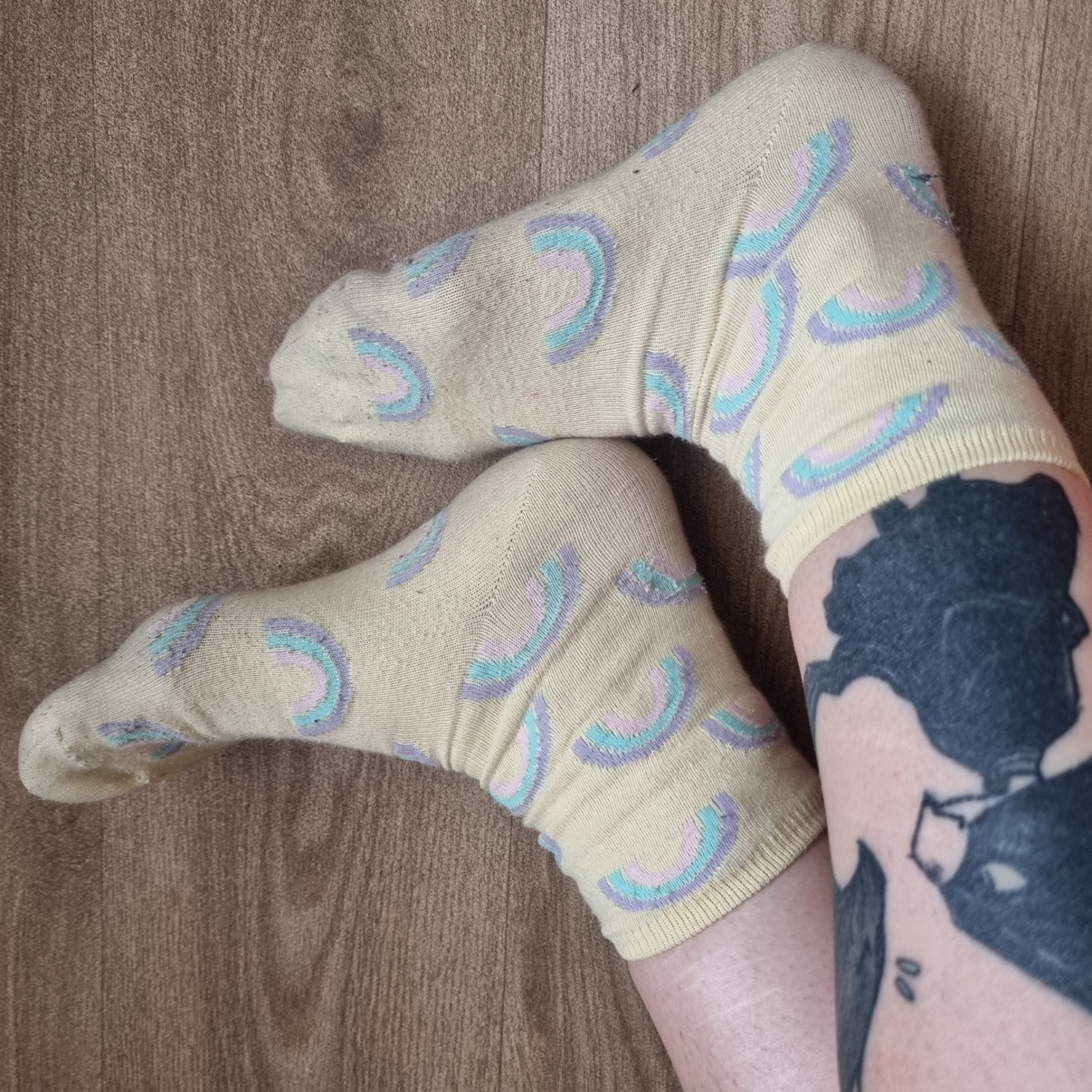 Worn Yellow Socks