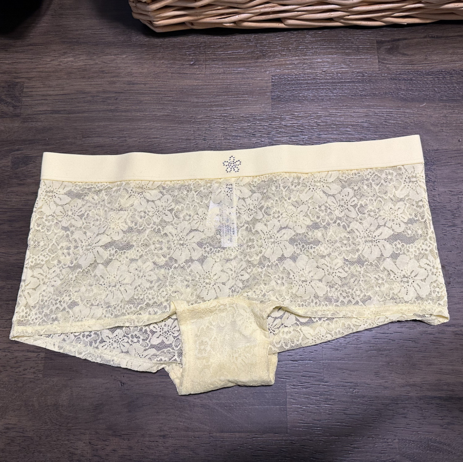 Yellow Lace Boyshorts