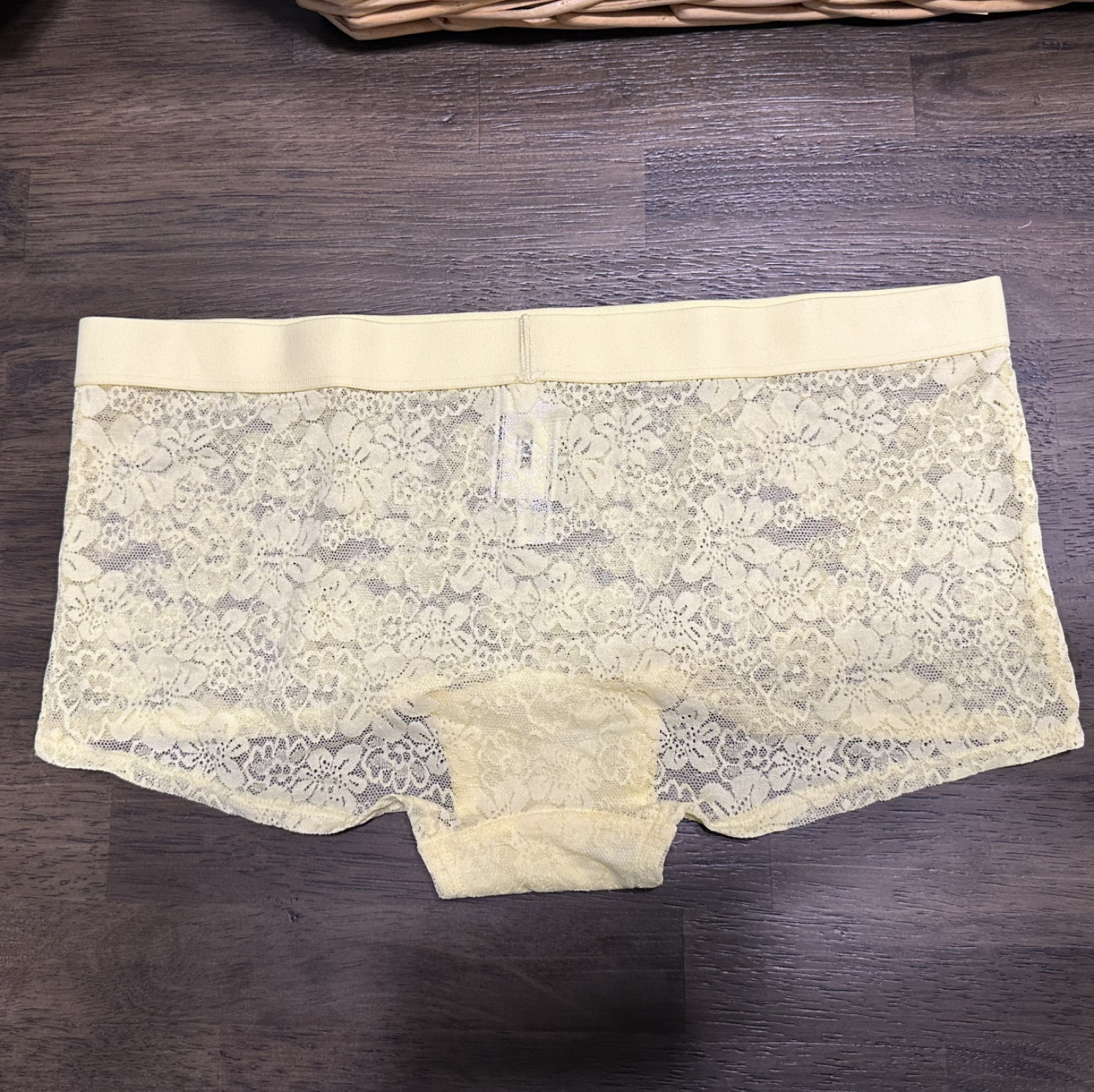 Yellow Lace Boyshorts
