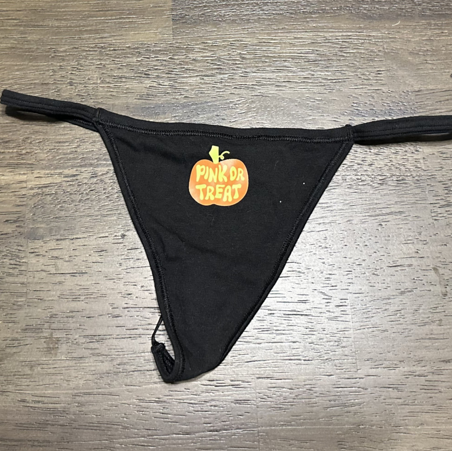 Pink Or Treat Black G String