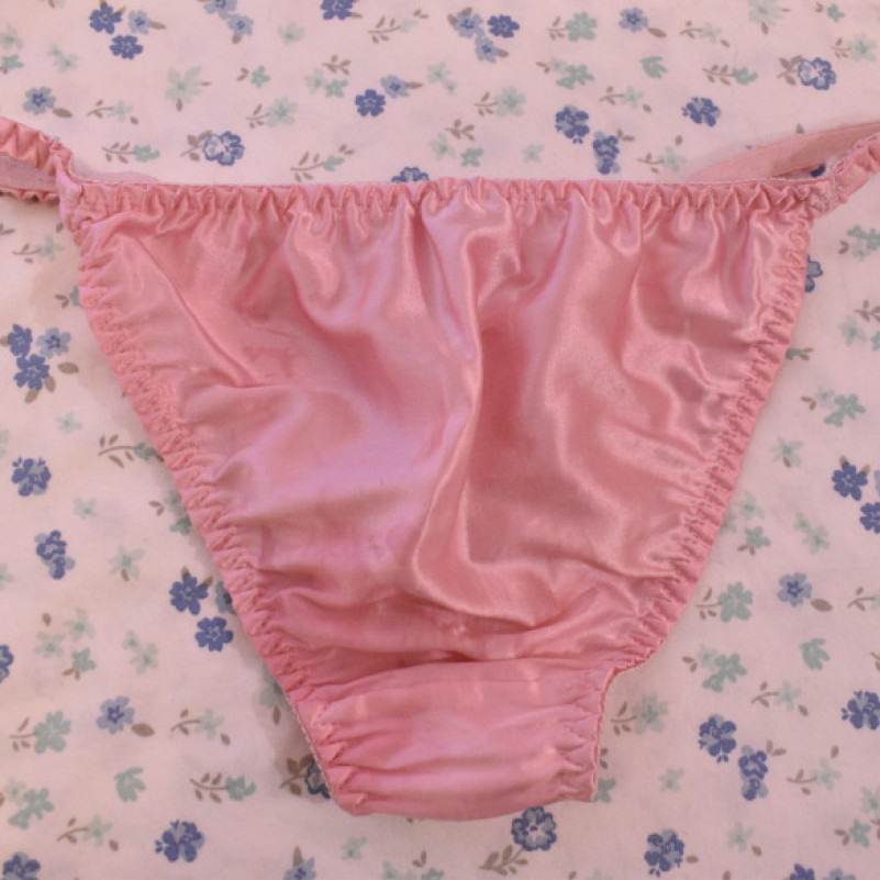 My Used Pink Satin Panties