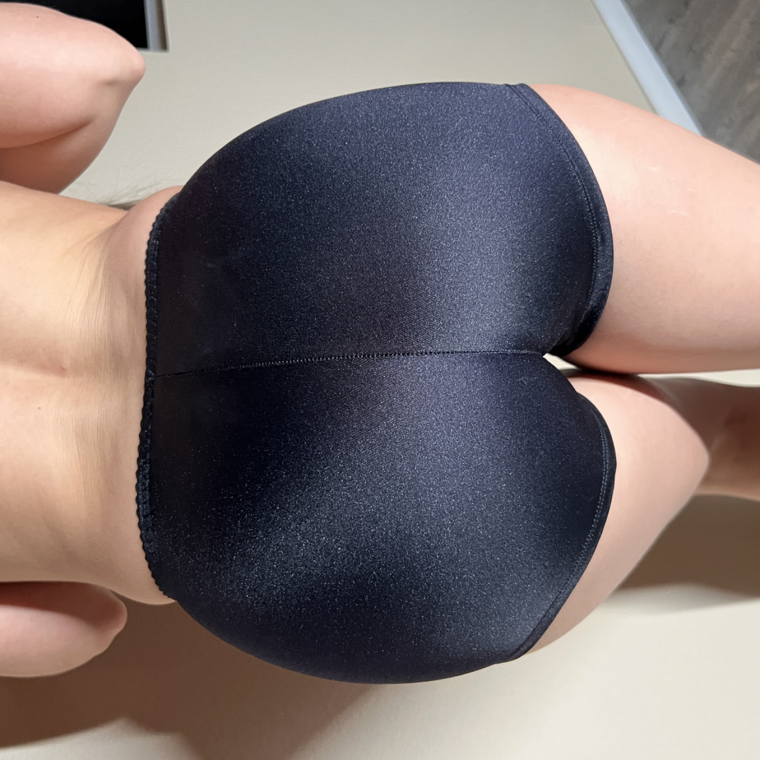 Black Satin Boy Shorts