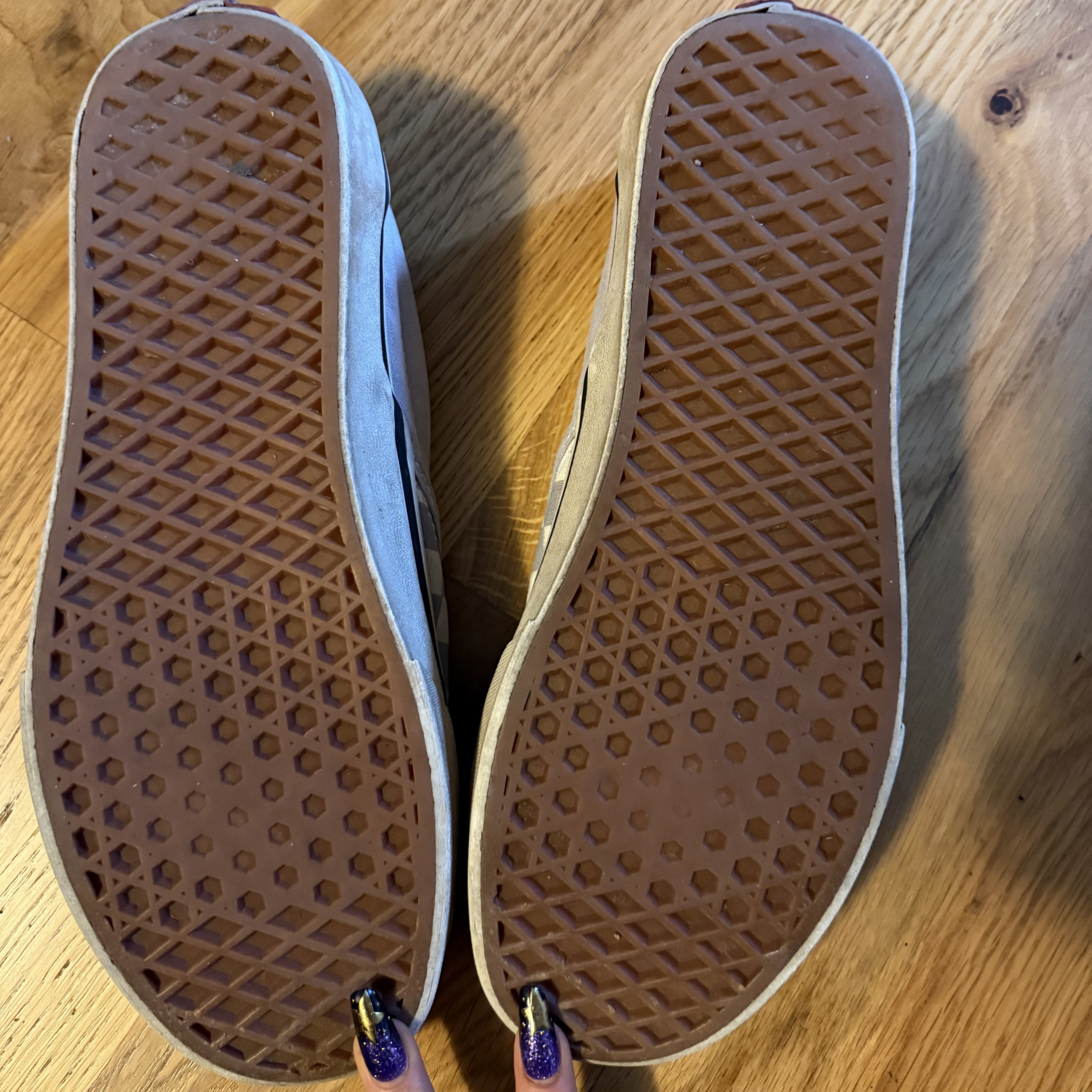 Dirty Vans Slip On Sneakers Size 10