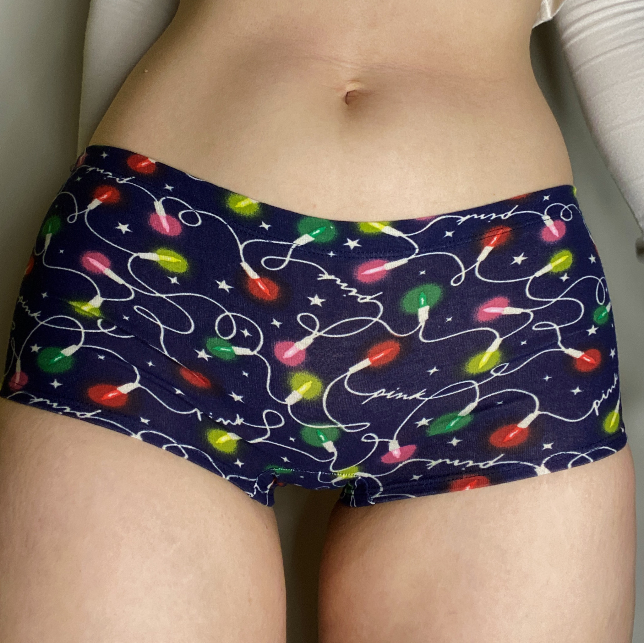 Worn VS Pink Christmas Lights Boyshorts