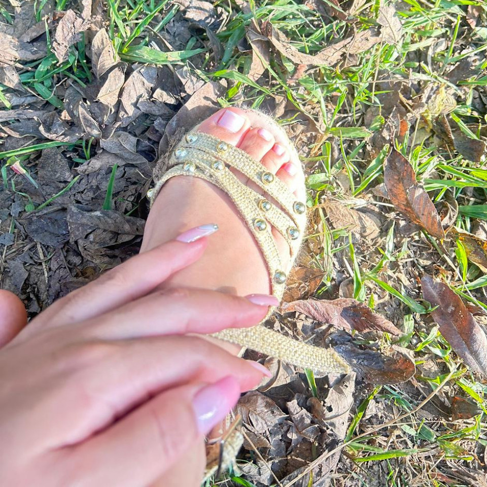 hands and feet outdoors