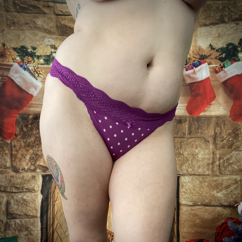 Purple Polka Dot Thong