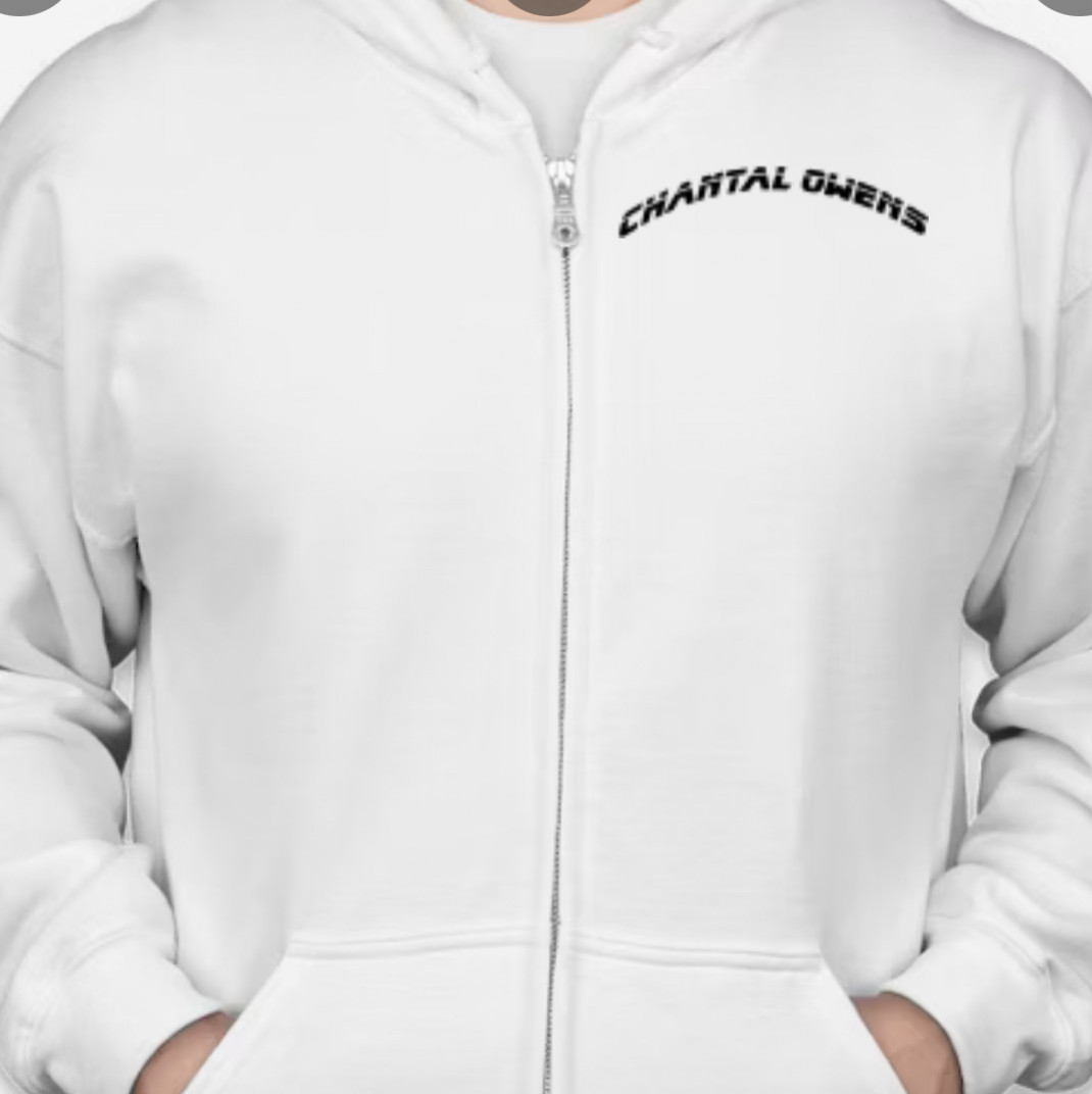 Full zip white hoodie