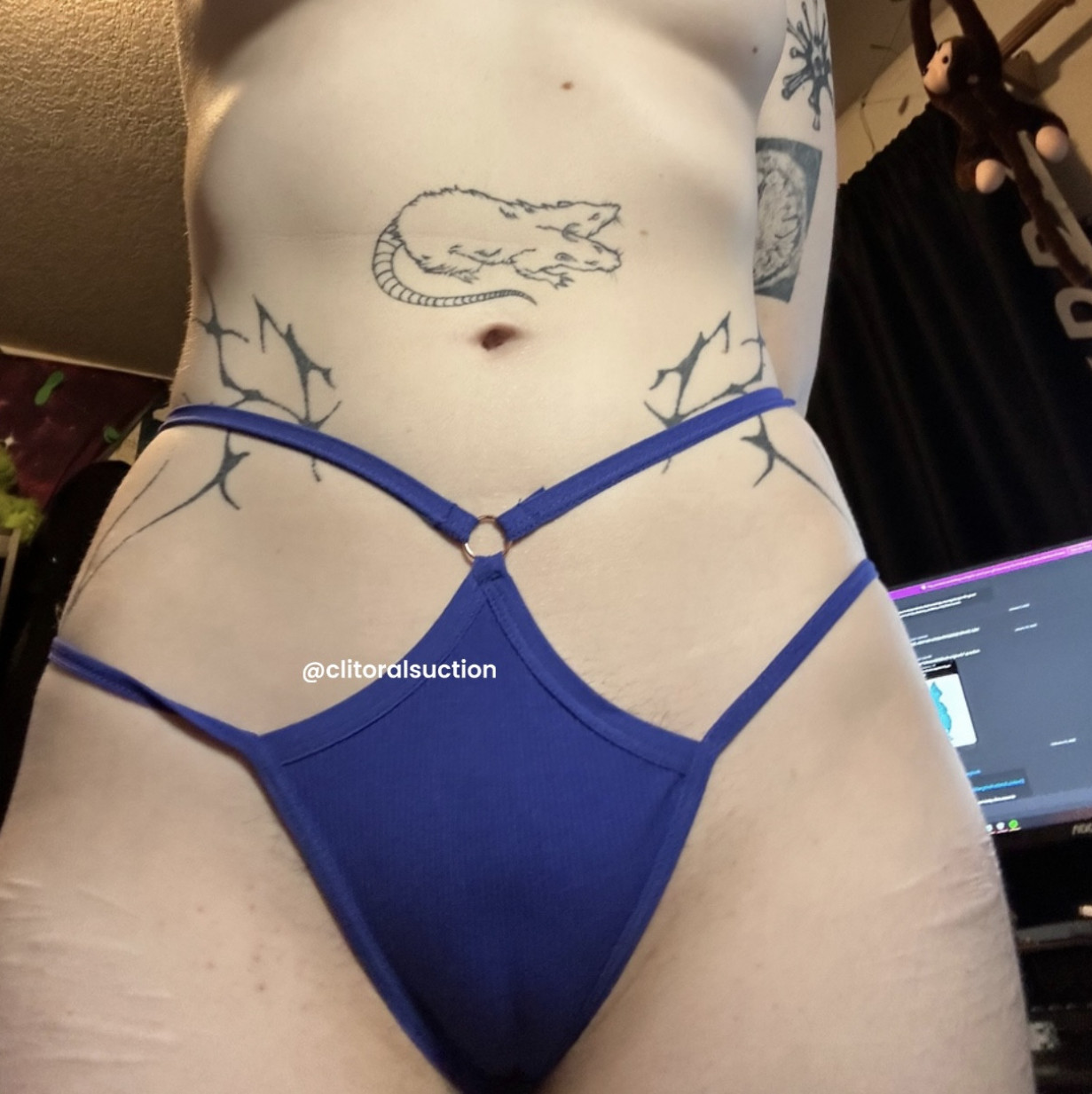 3 Days Worn Small Blue Thong