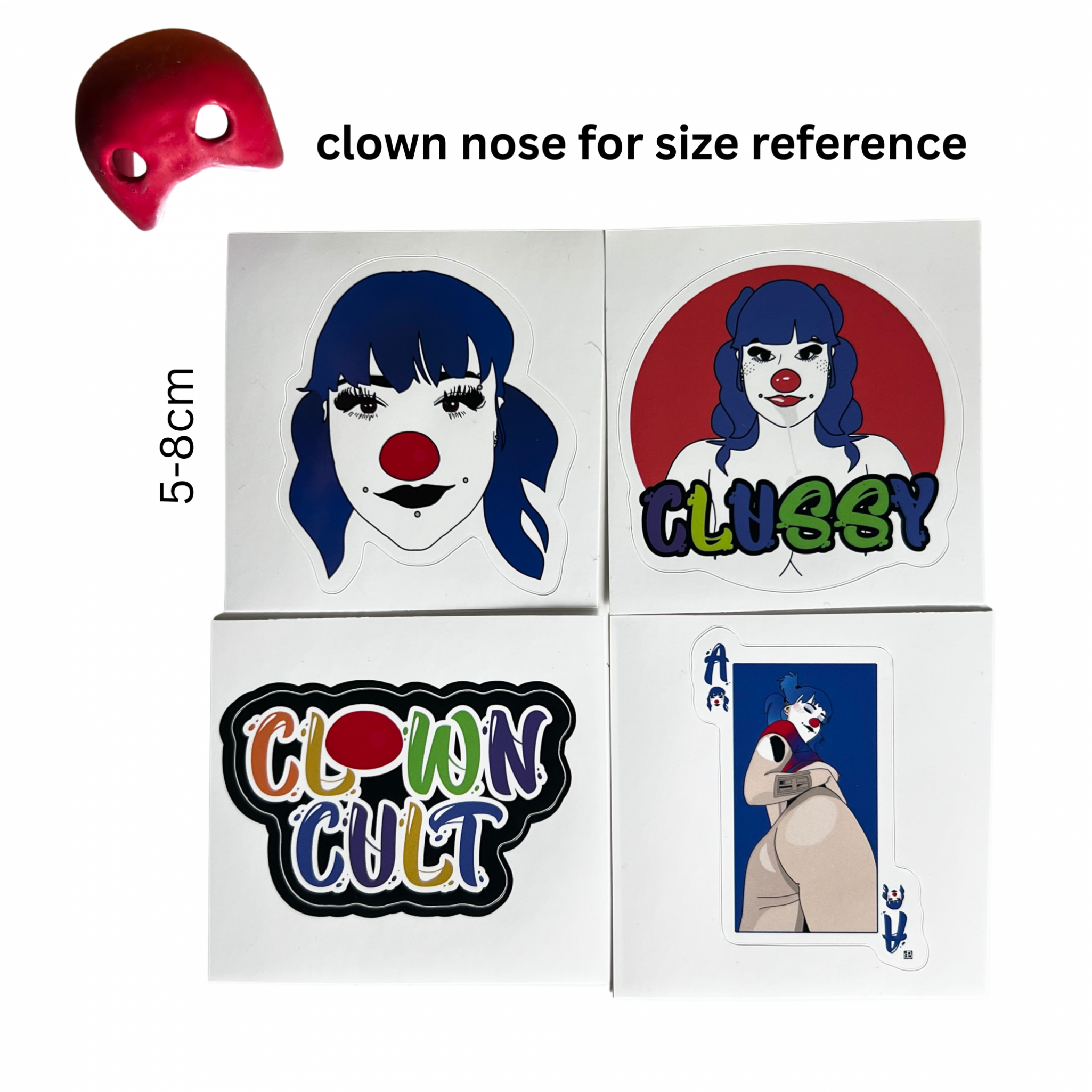 Clown Stickers Pack of 4