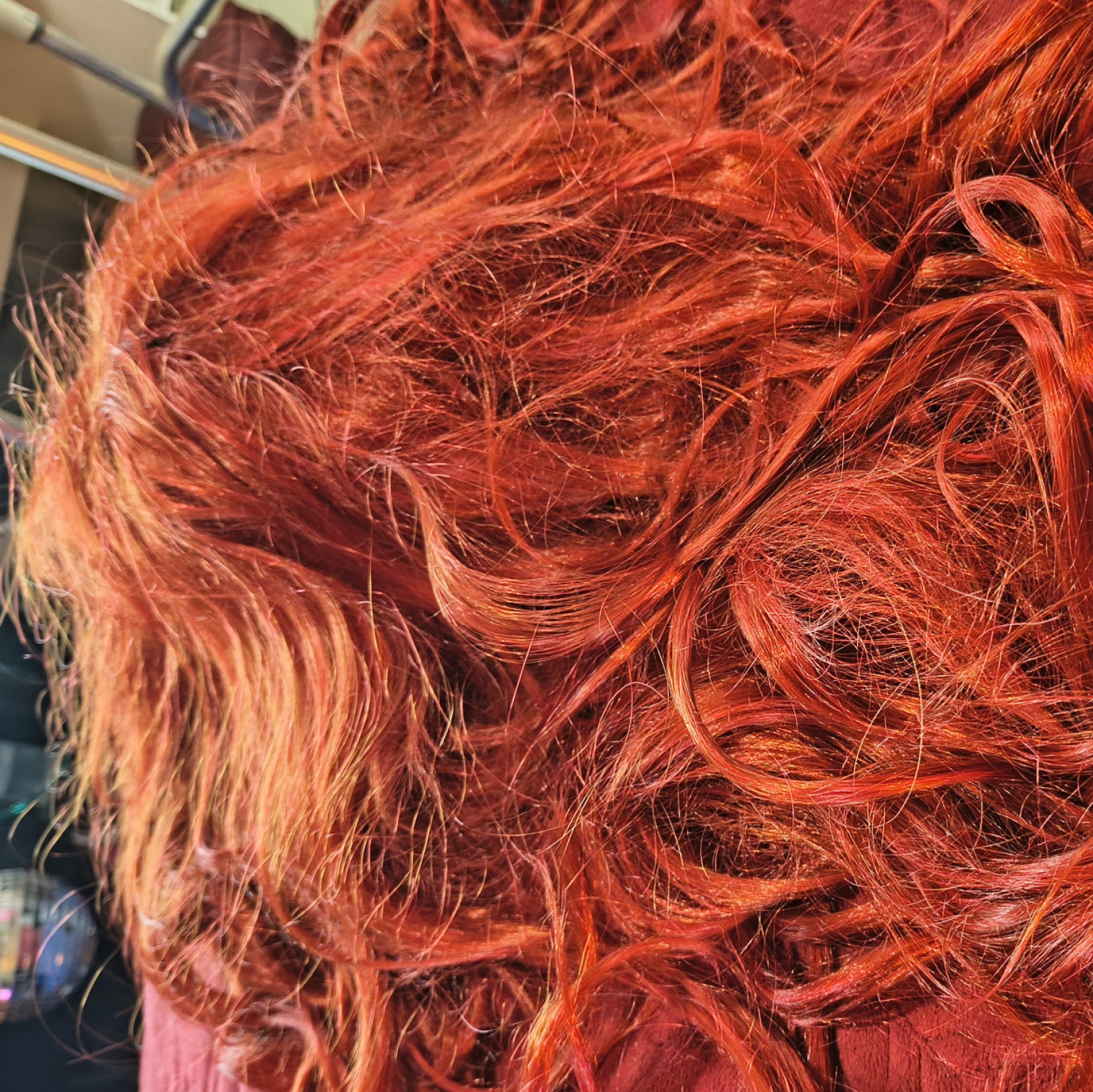 Long sexy red wig