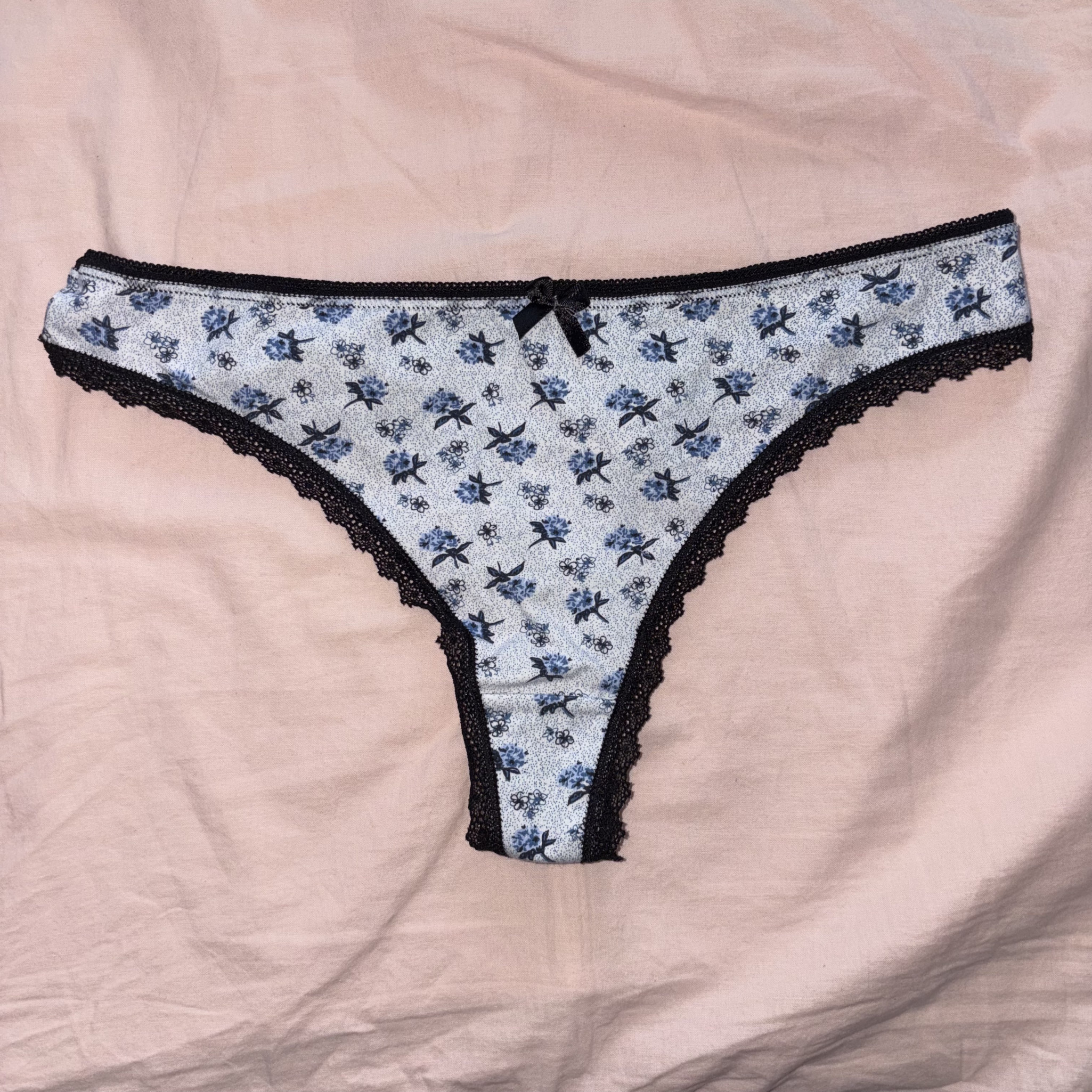 White Blue n Black Thong