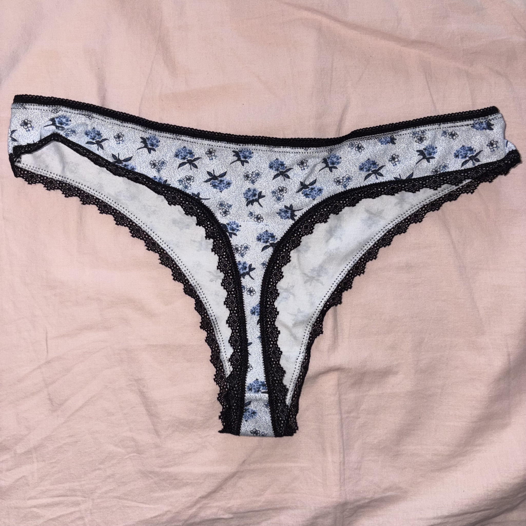 White Blue n Black Thong