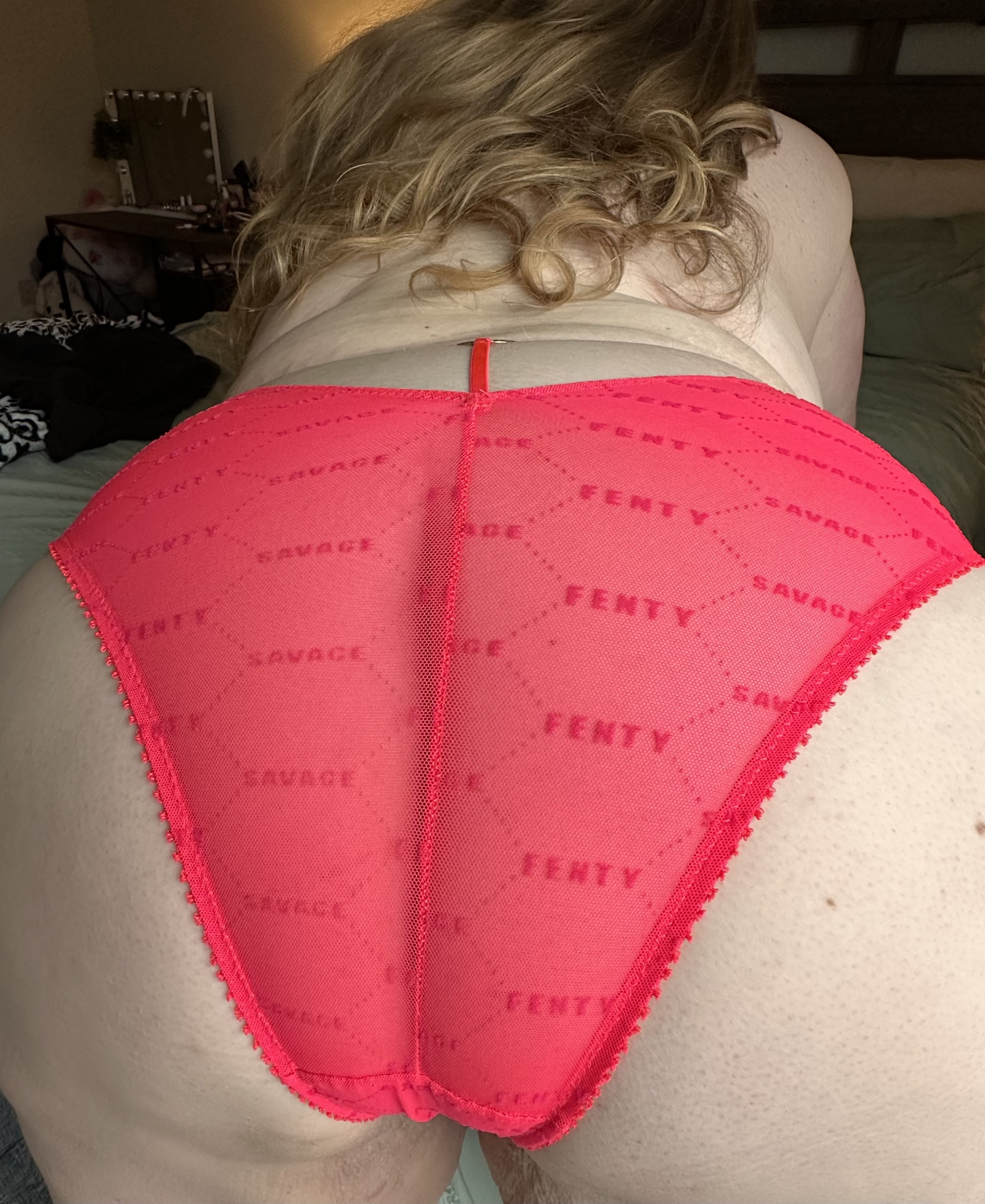 HOT PINK mesh panties gold detail