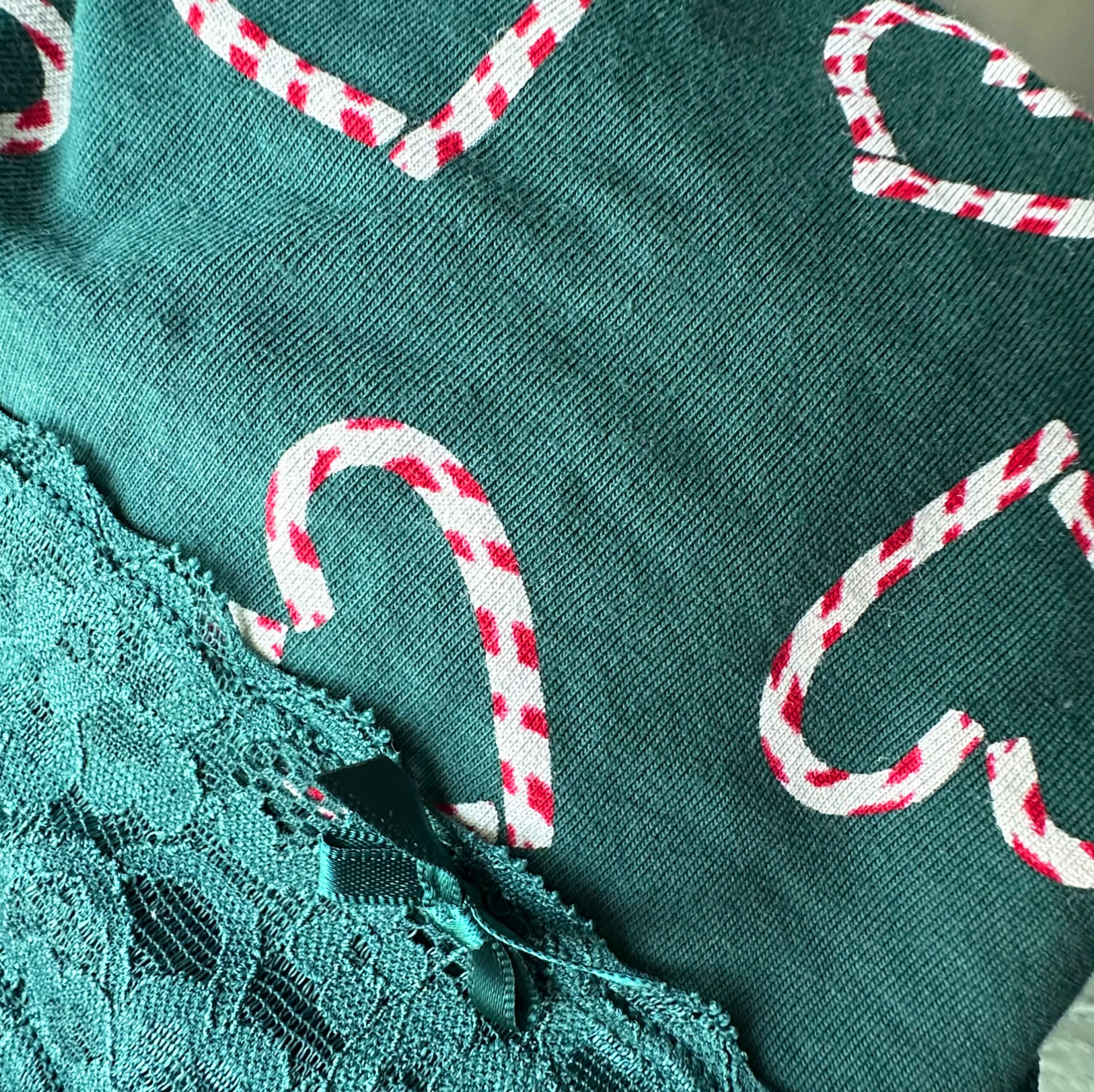 Candy cane Dark green panty