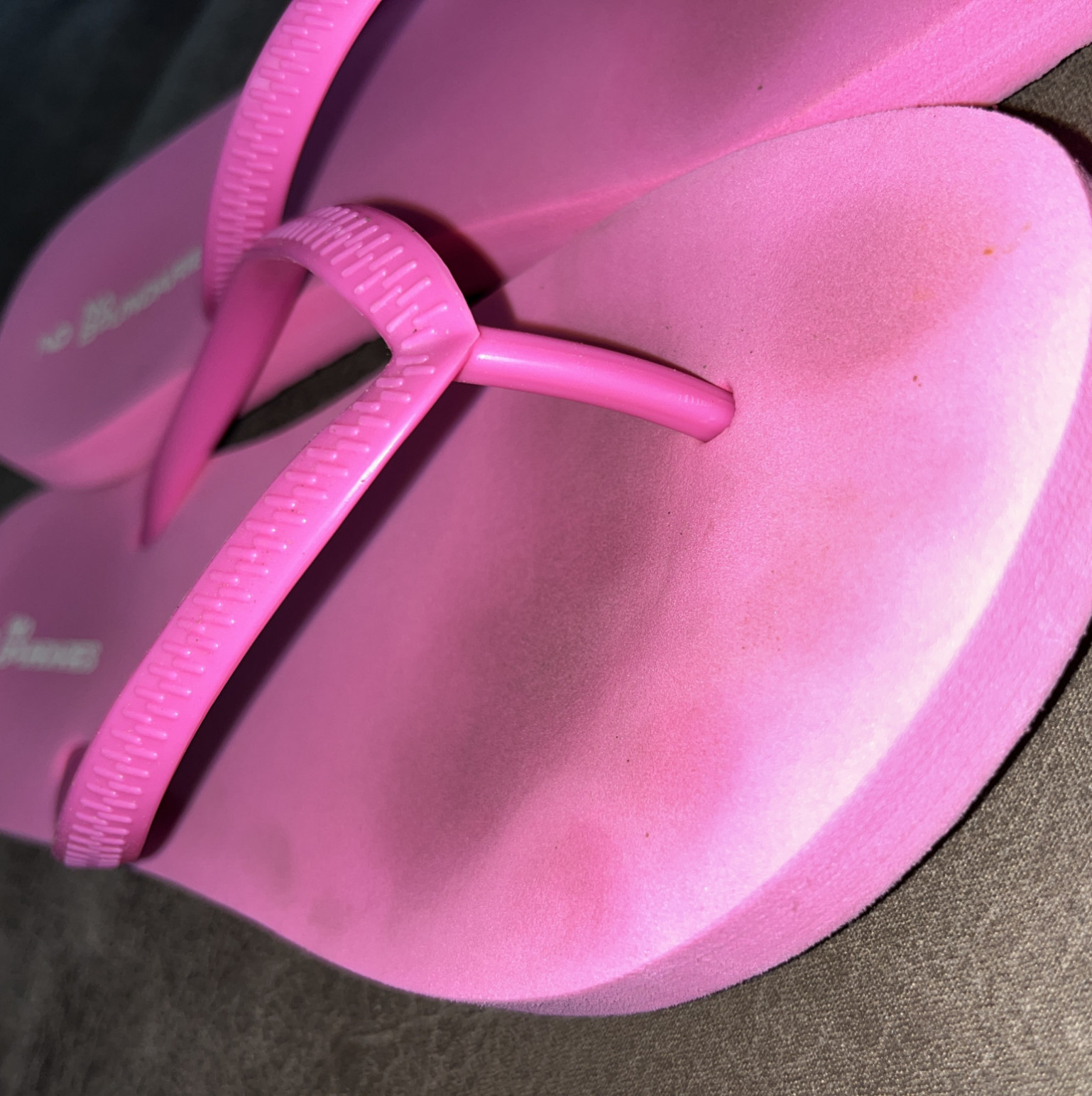 Pink Flip Flops TOE PRINTS