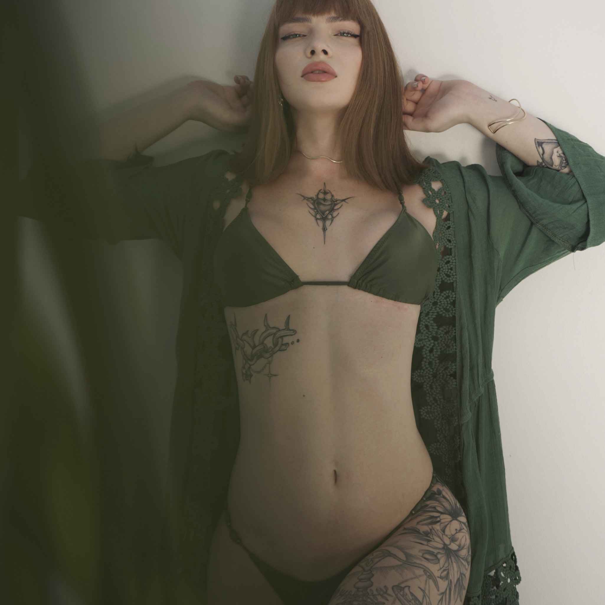 GREEN BIKINI PHOTO SHOOT