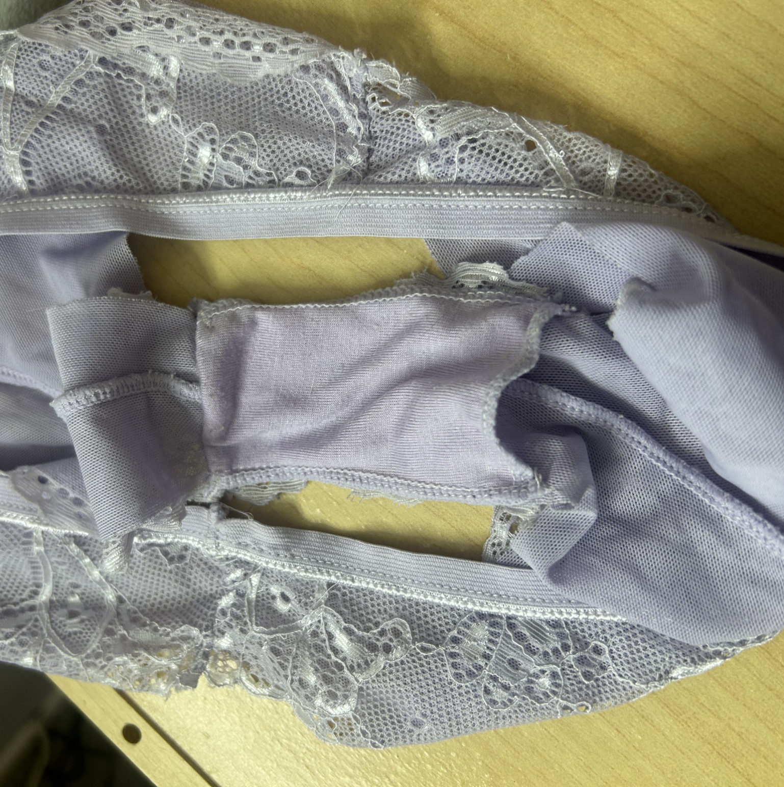Lavender lacey worn panties