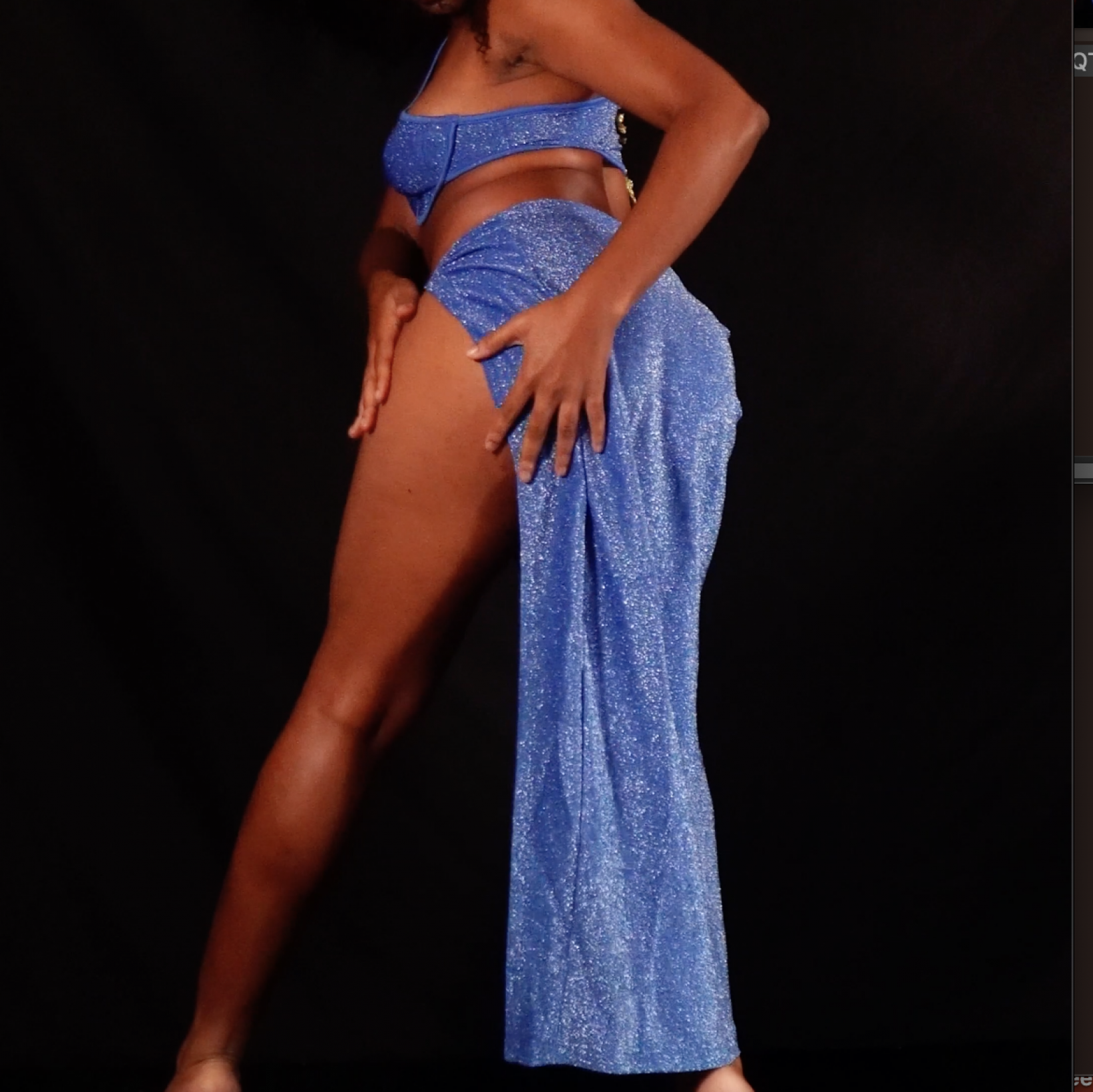 Blue Goddess Fetish Set Used Sweaty and Ready for You