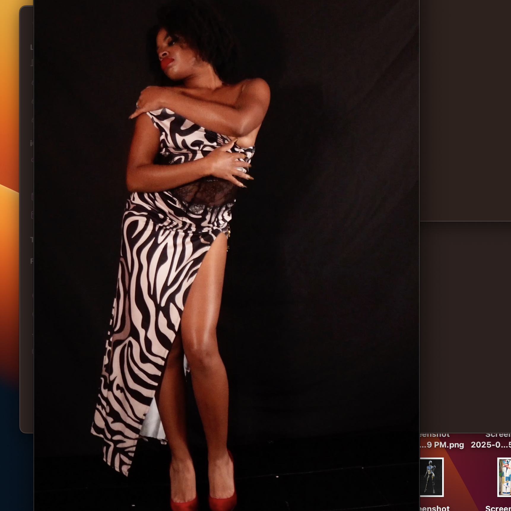 Used Zebra Dress Wild Sweaty  Straight Off My Body