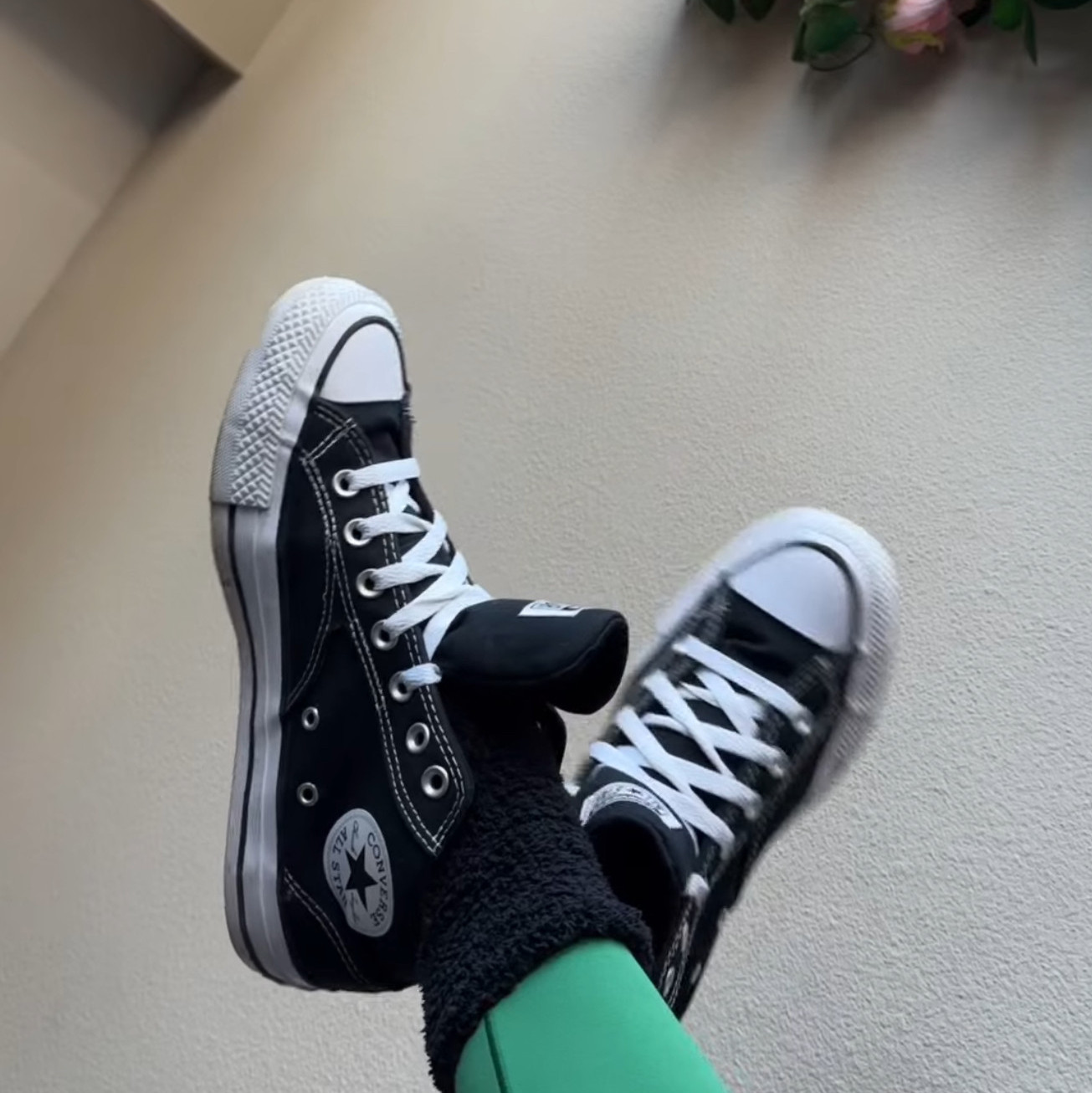Black Converse Worn Owned Stinking of Power