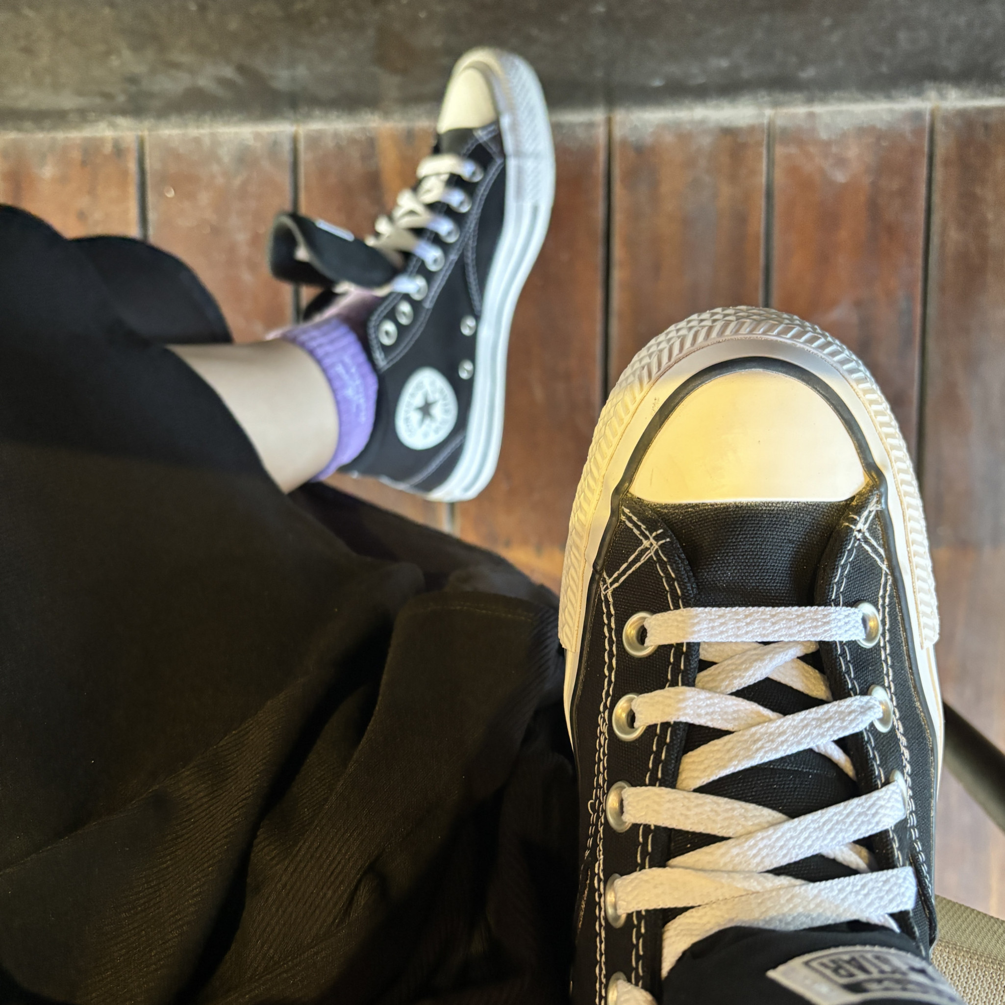 Black Converse Worn Owned Stinking of Power