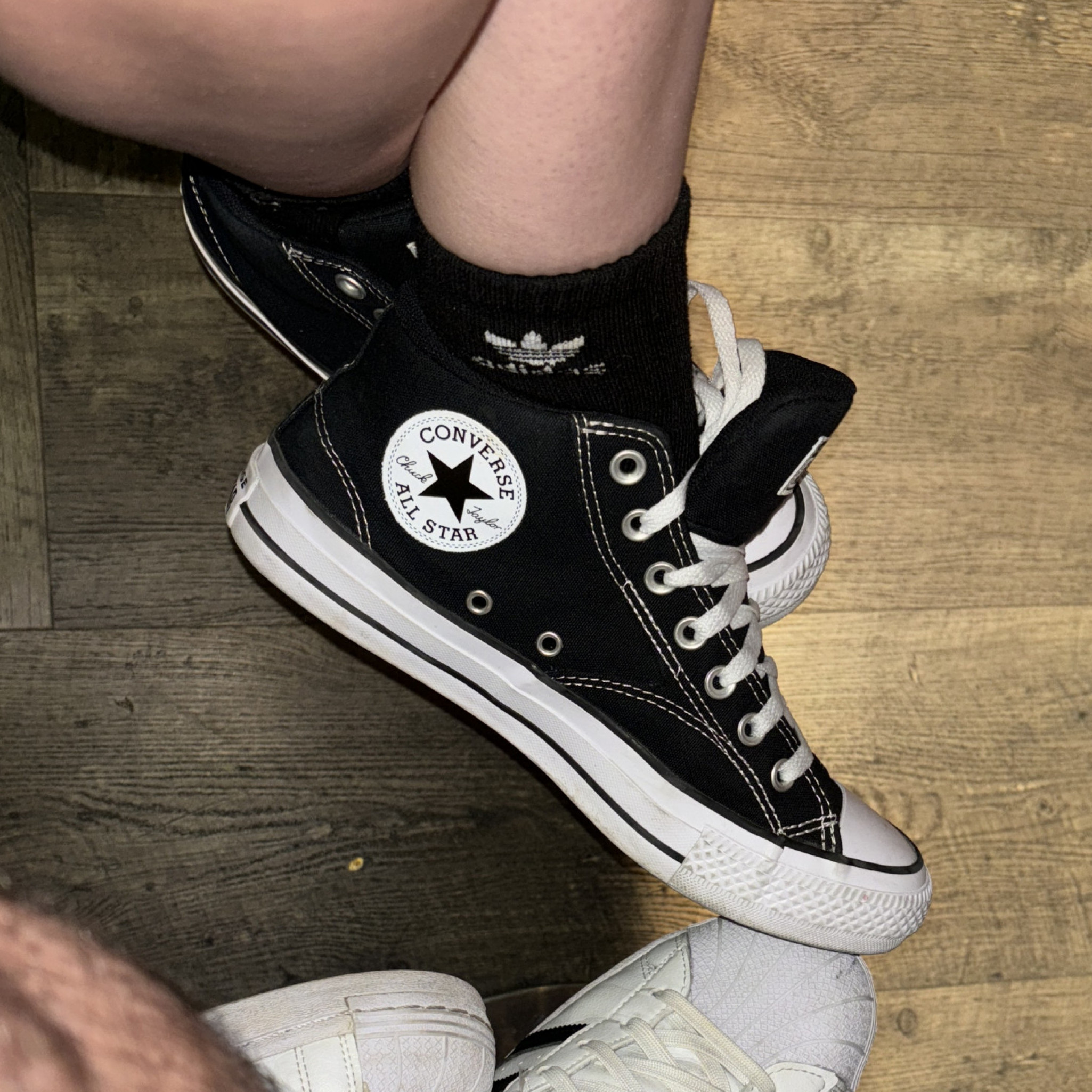 Black Converse Worn Owned Stinking of Power