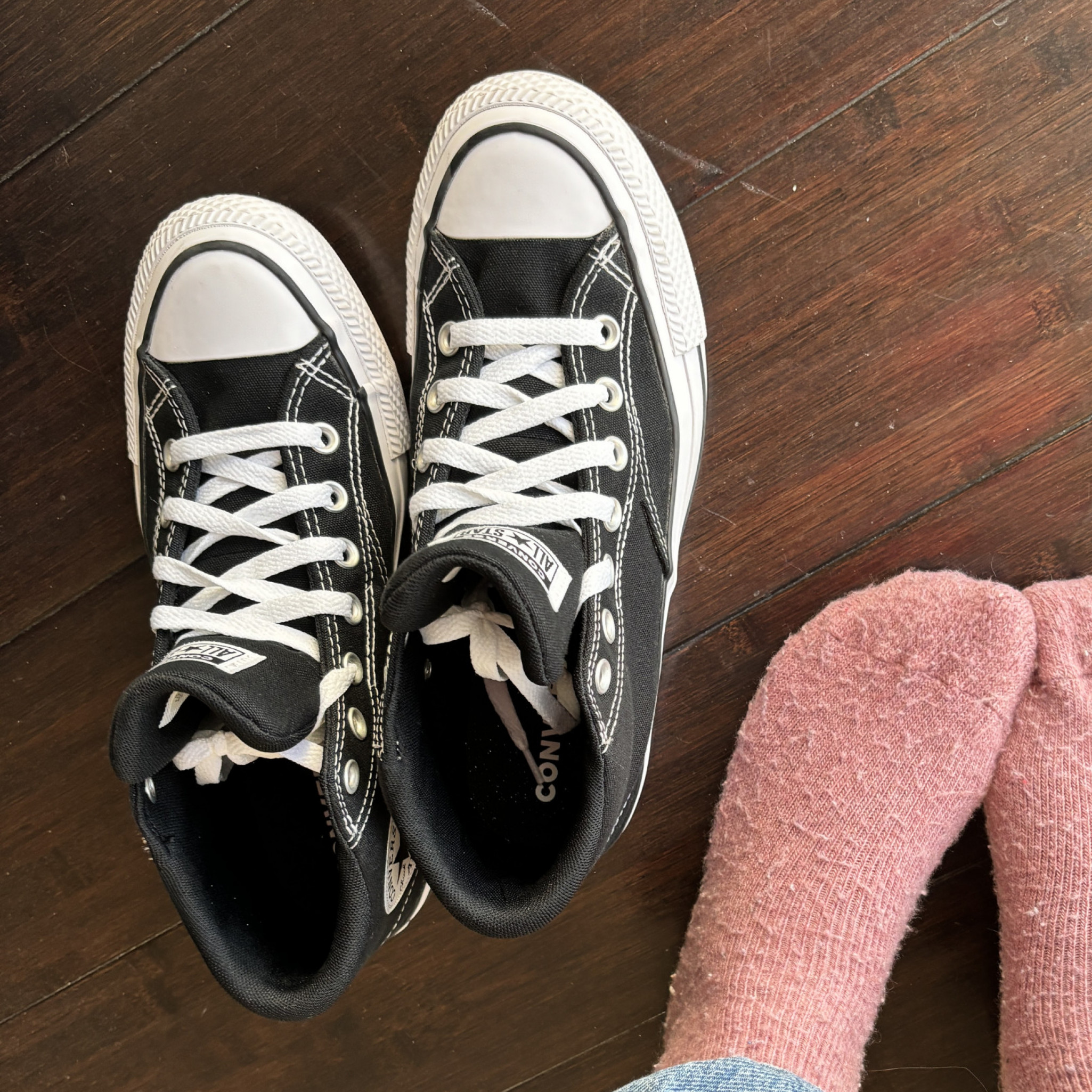 Black Converse Worn Owned Stinking of Power