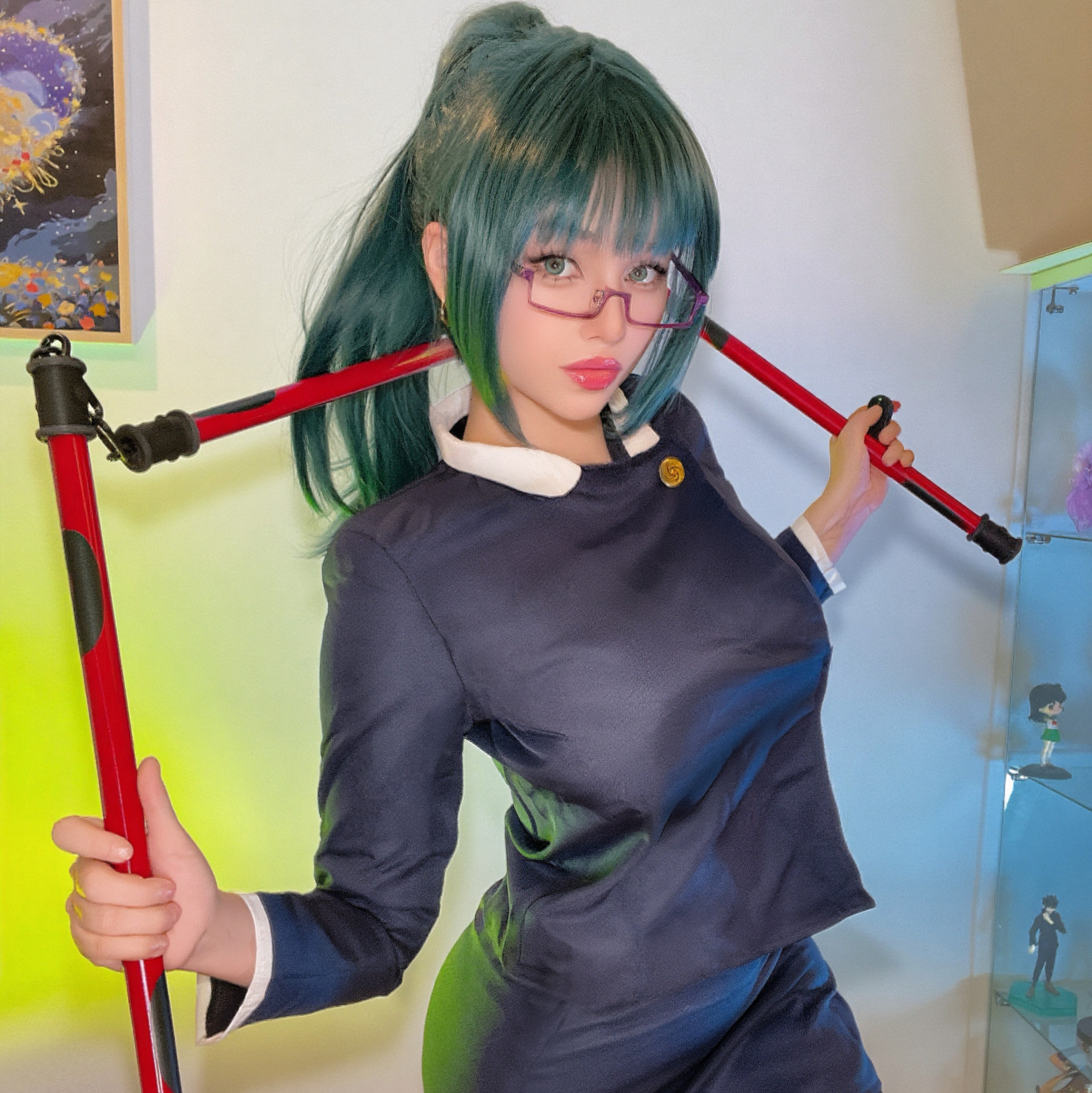 Zenin Maki bondage mini dress photoset