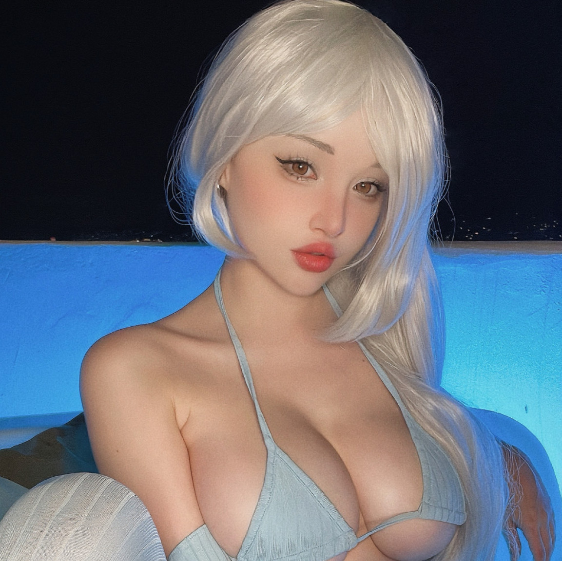 Silver blue magic night photoset