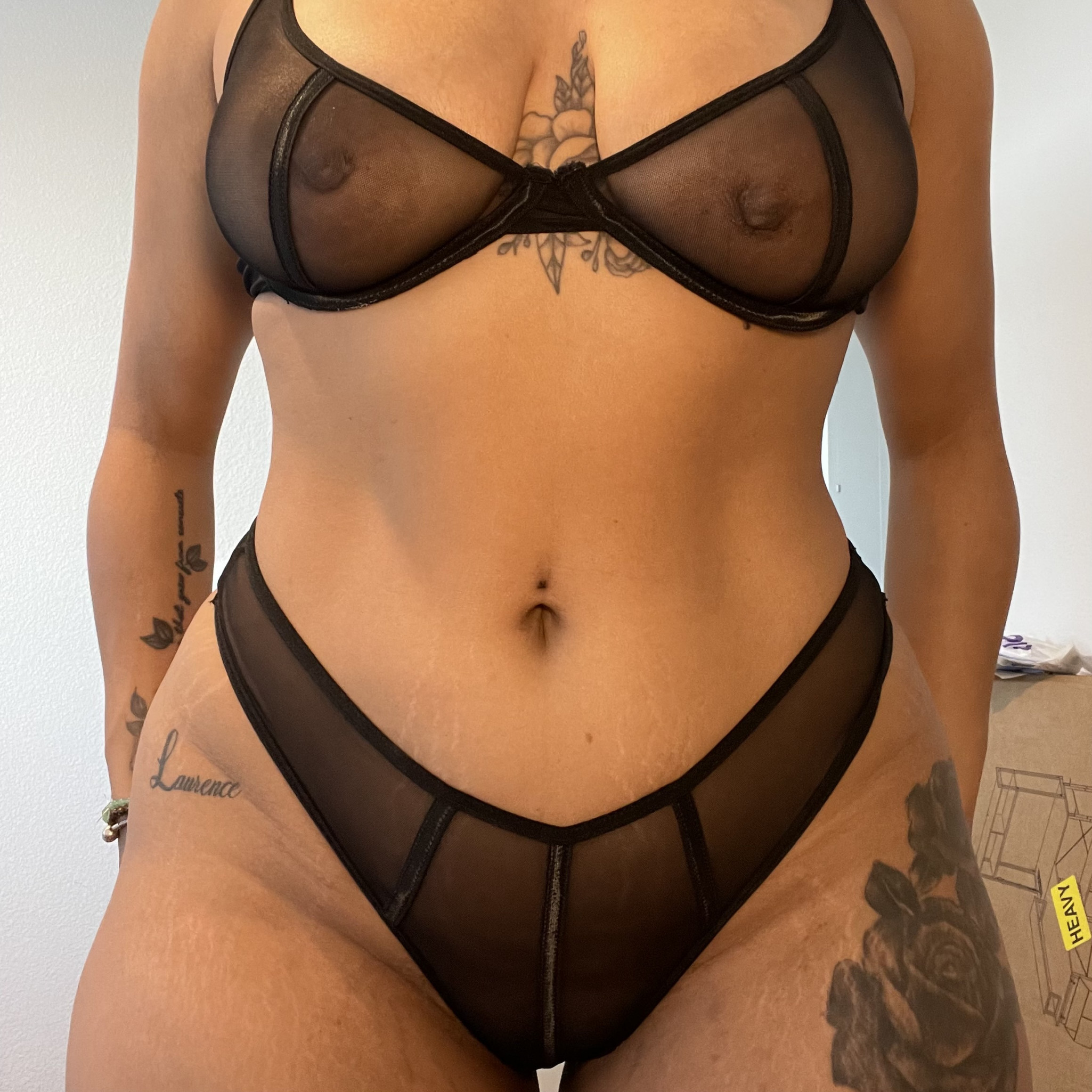 Sexy Sheer Black Lingerie Set