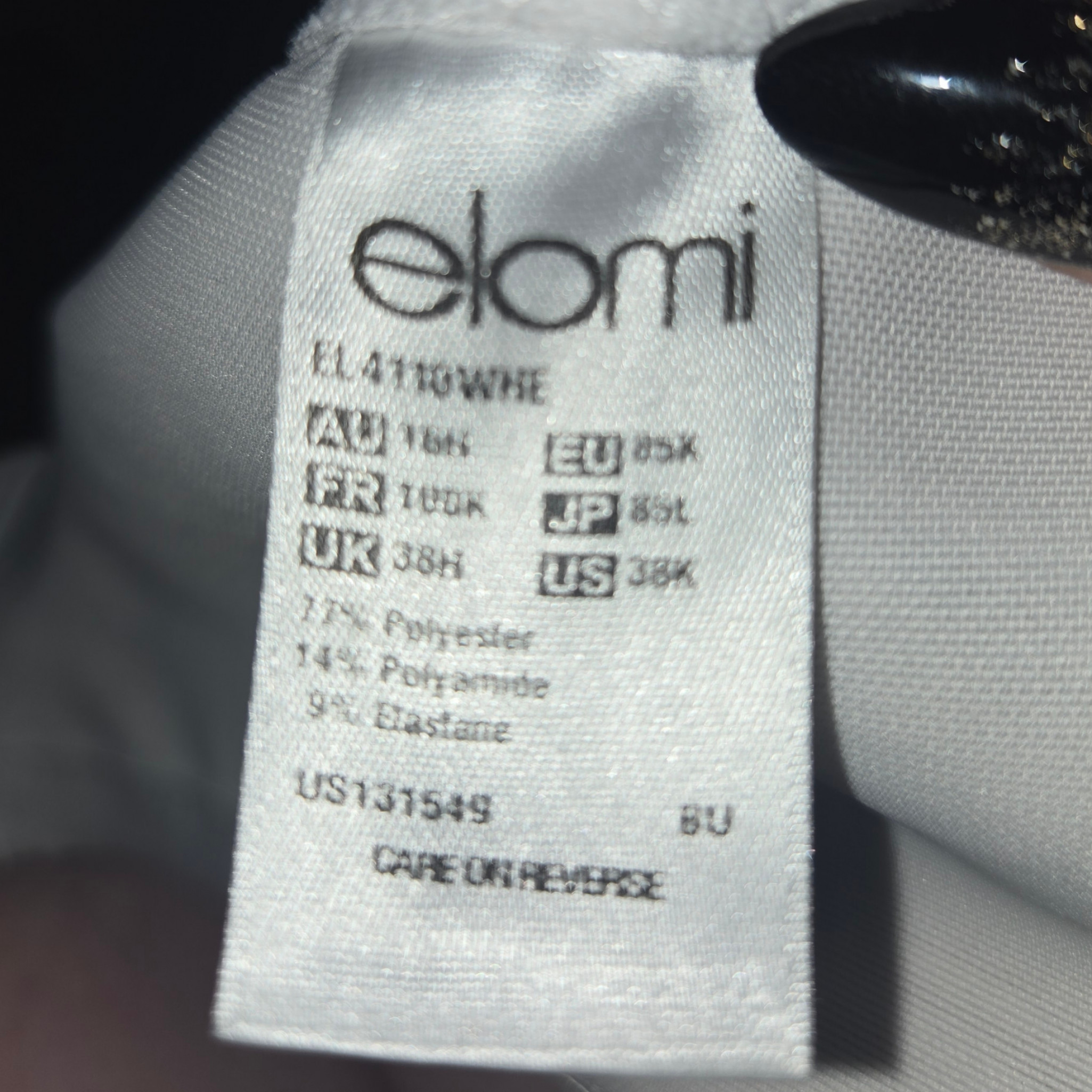 Worn 38K White Lacey Bra