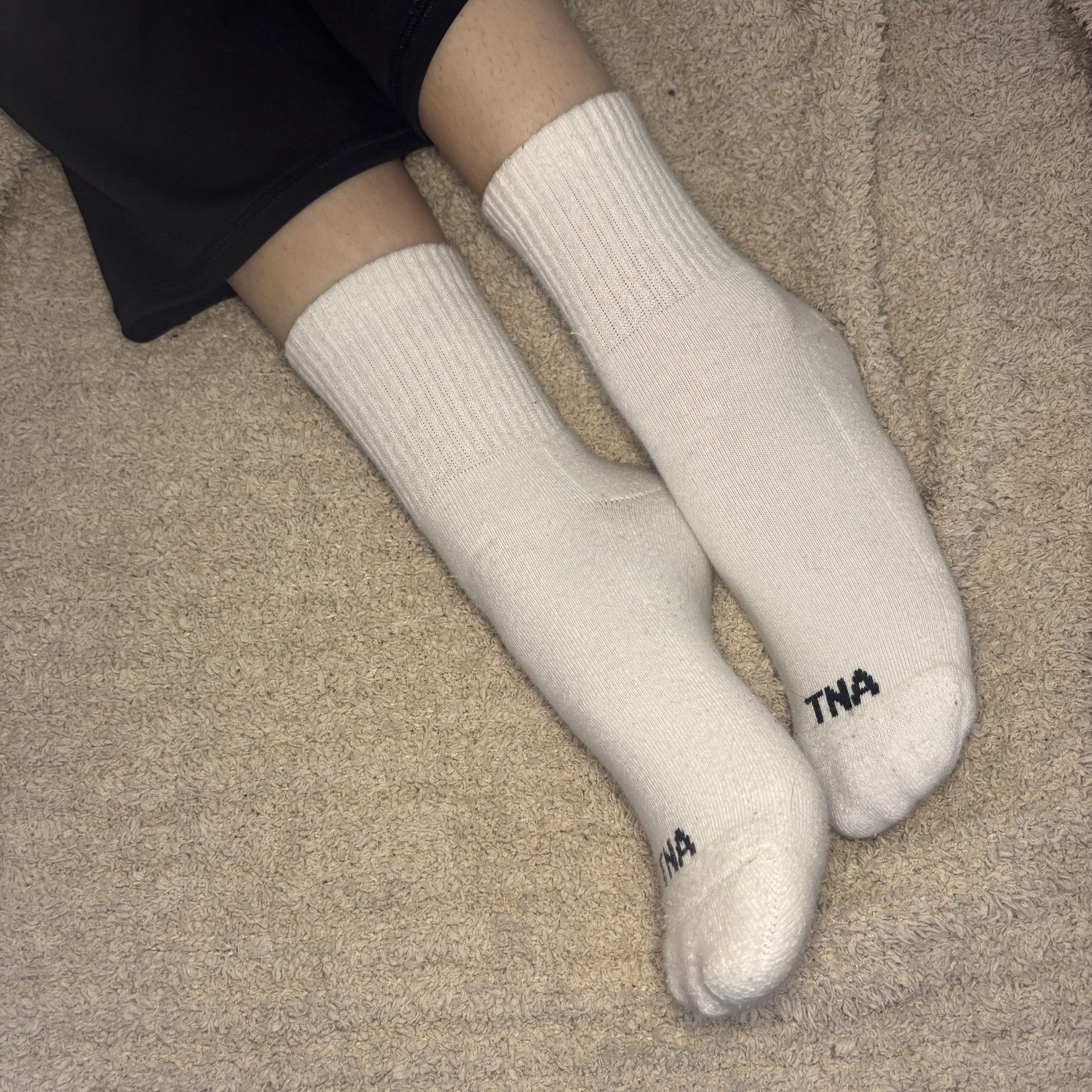 White TNA Ankle Socks