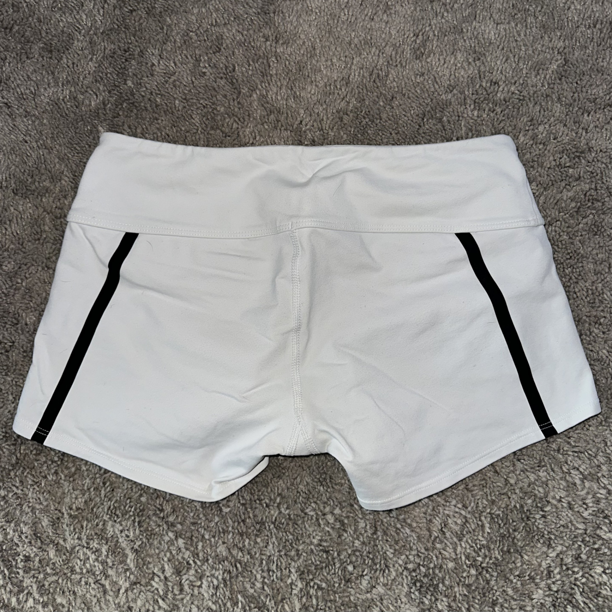 White Reebok Workout Shorts