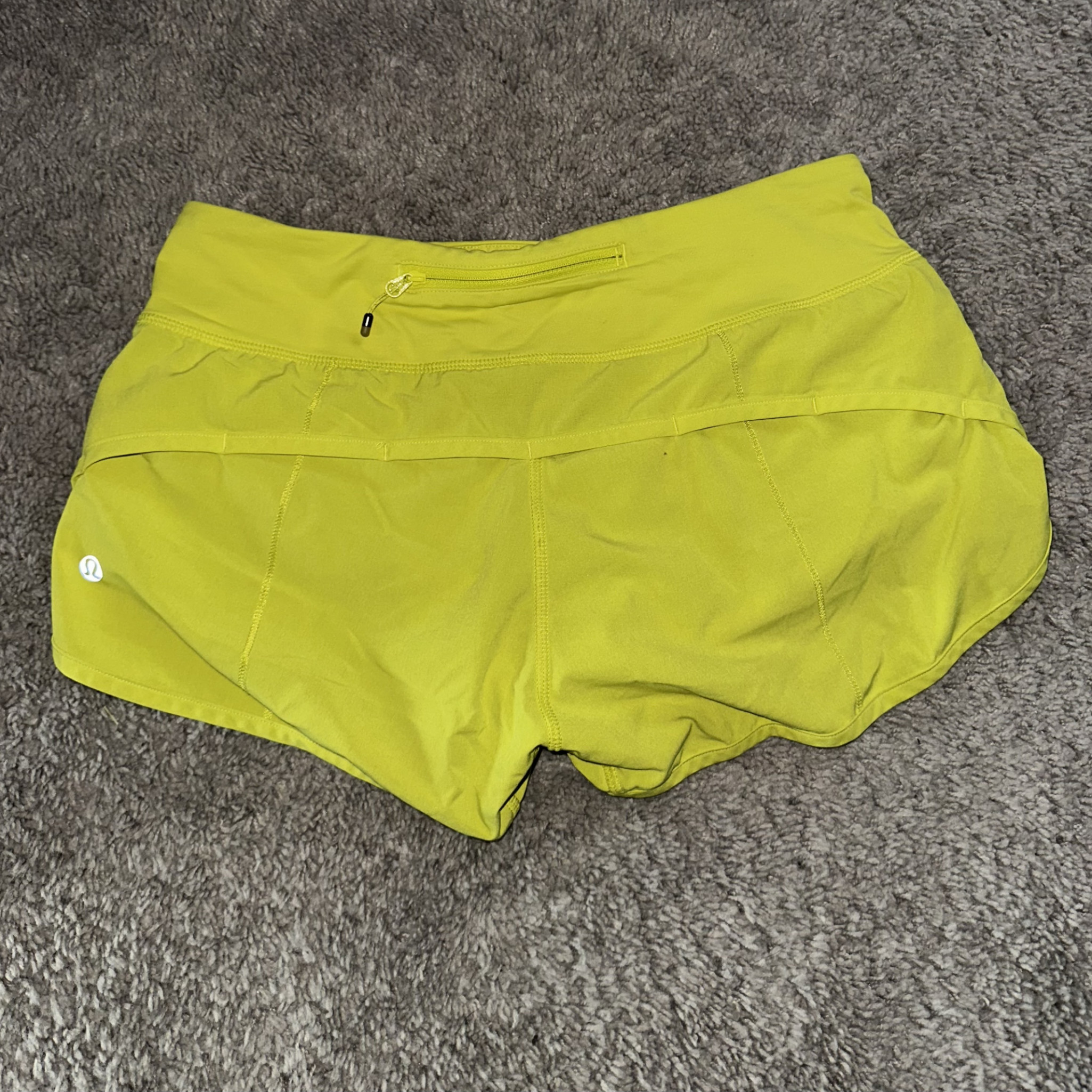 Neon Lululemon Running Shorts