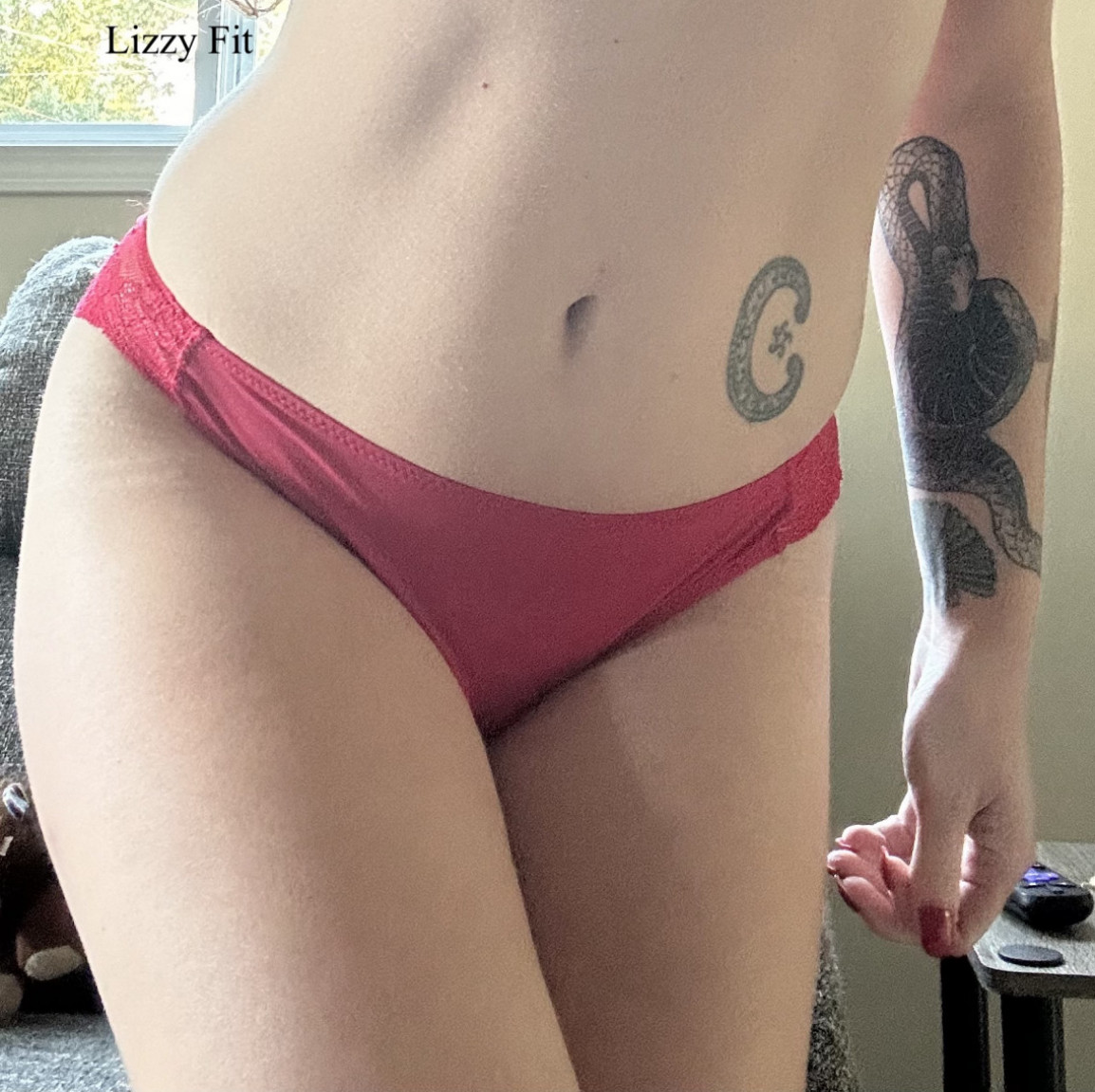 Red cheeky pantie