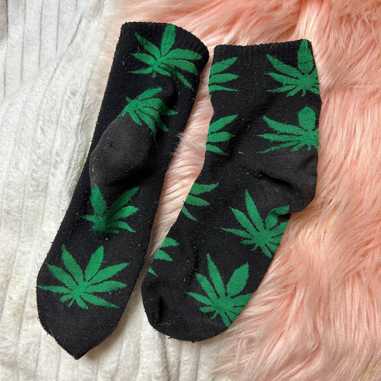 Black socks with a pattern