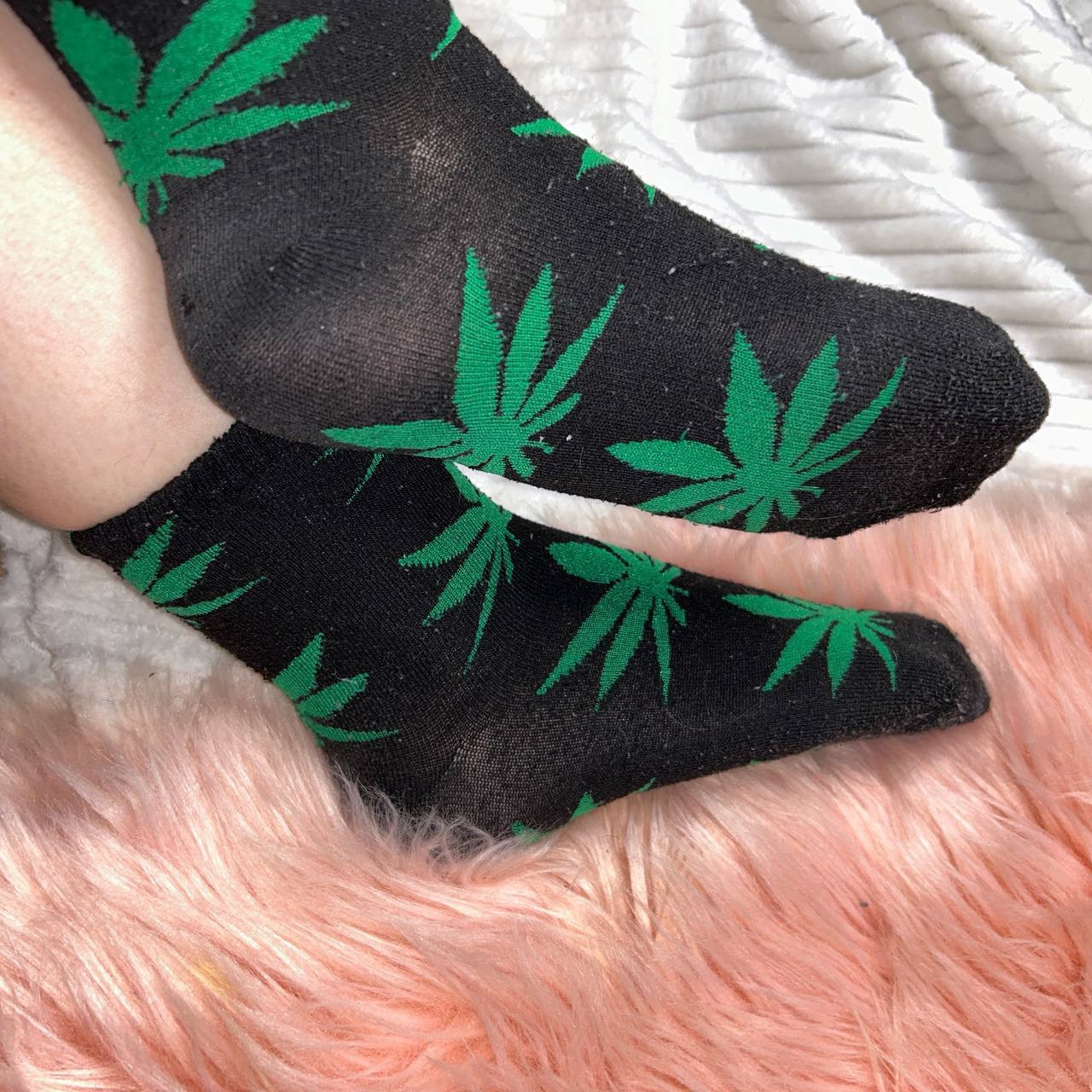 Black socks with a pattern