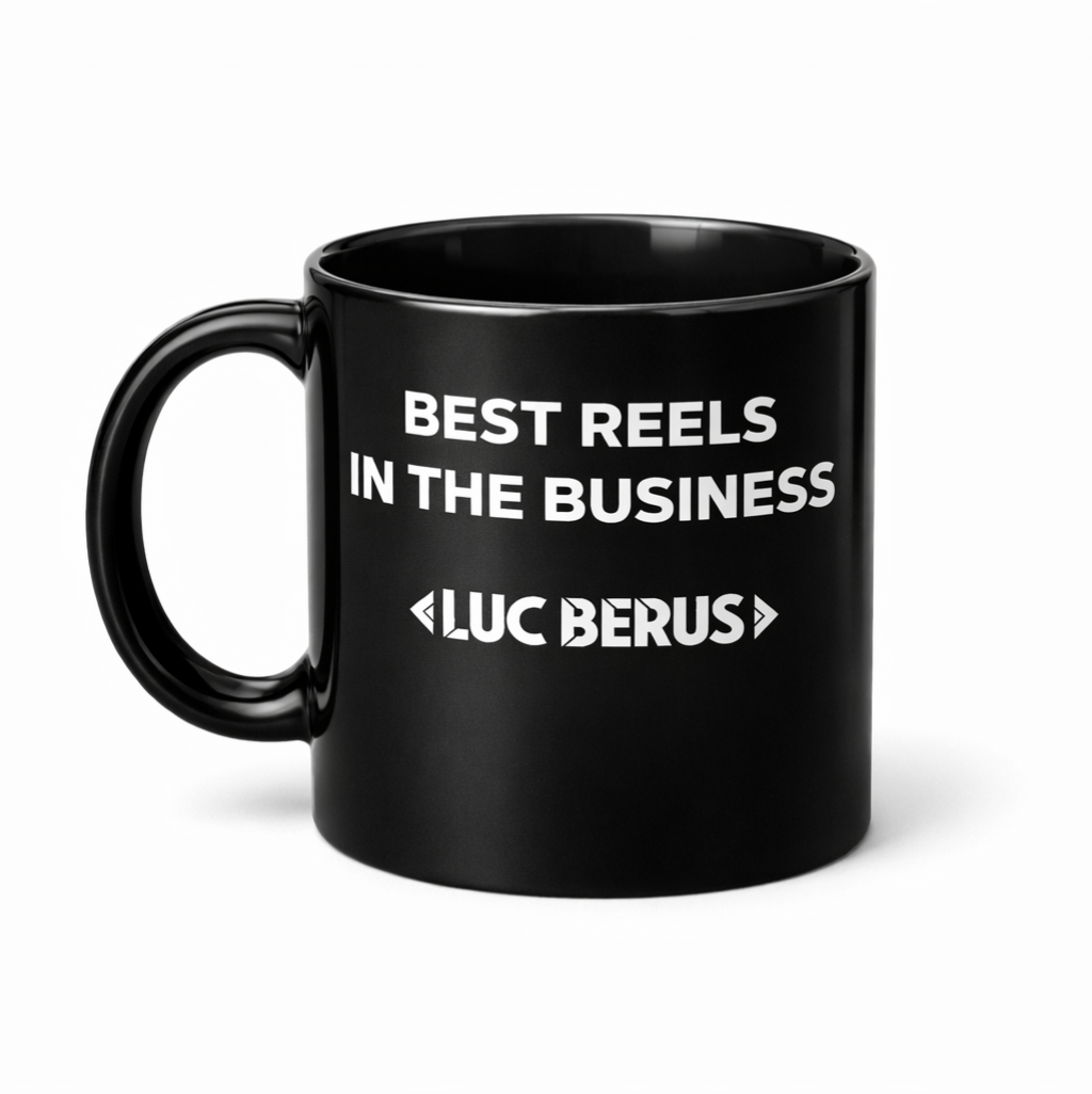 Mug Best Reels In The Business Luc Berus Black w Video Gift