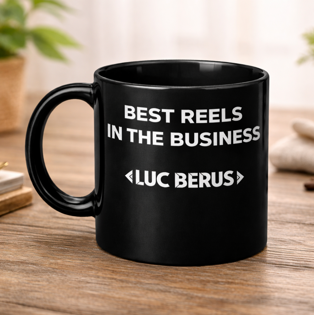 Mug Best Reels In The Business Luc Berus Black w Video Gift
