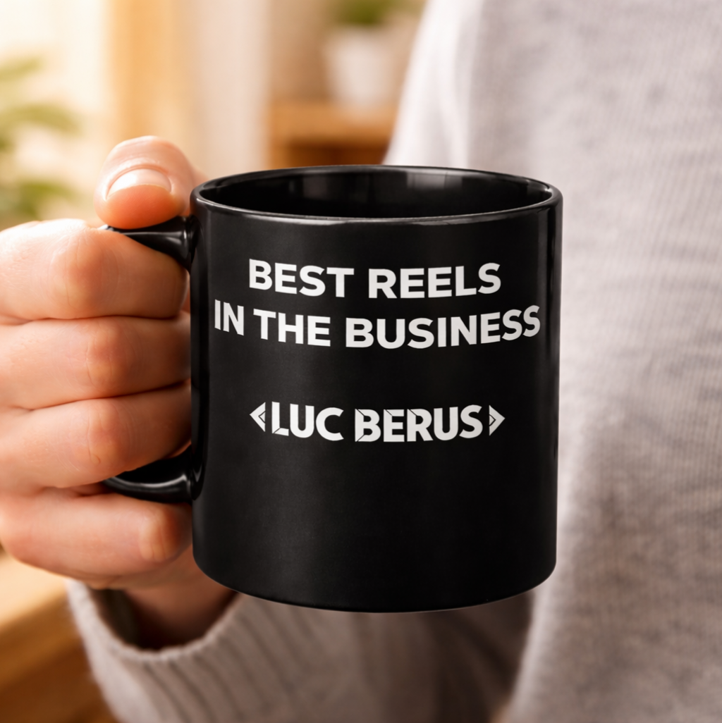 Mug Best Reels In The Business Luc Berus Black w Video Gift