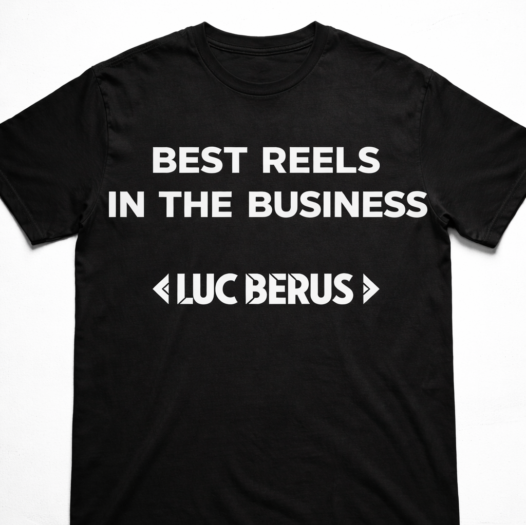 Tshirt BestReelsInTheBusiness Luc Berus Black w Video Gift