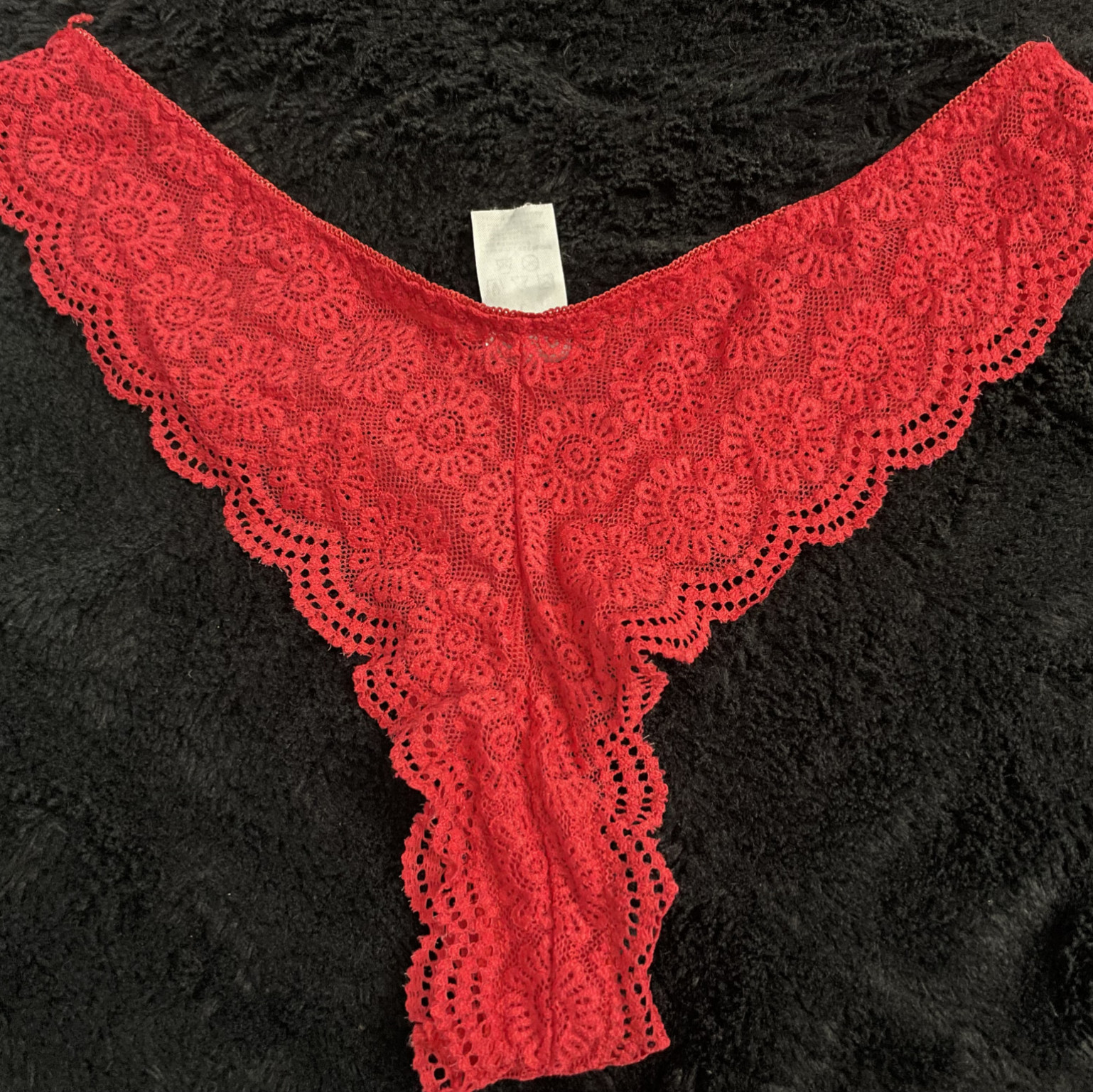 Red Lace Thong