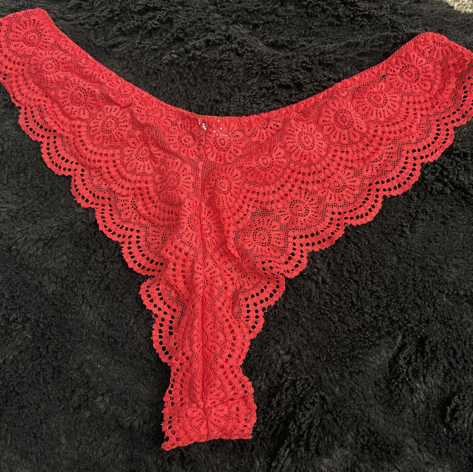 Red Lace Thong