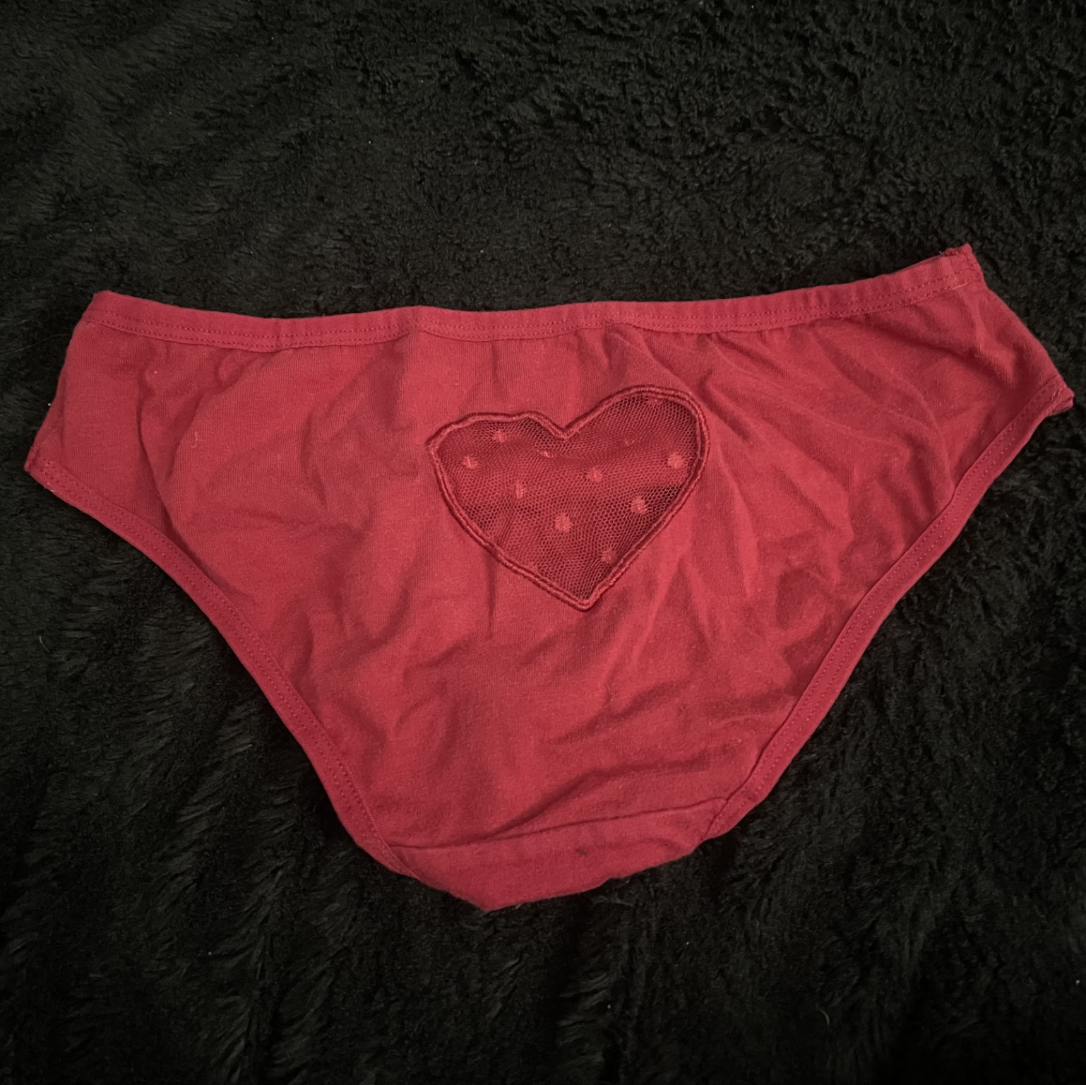 Red Panties W Lace Heart