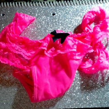 Pink Lacy Tutu panty thong