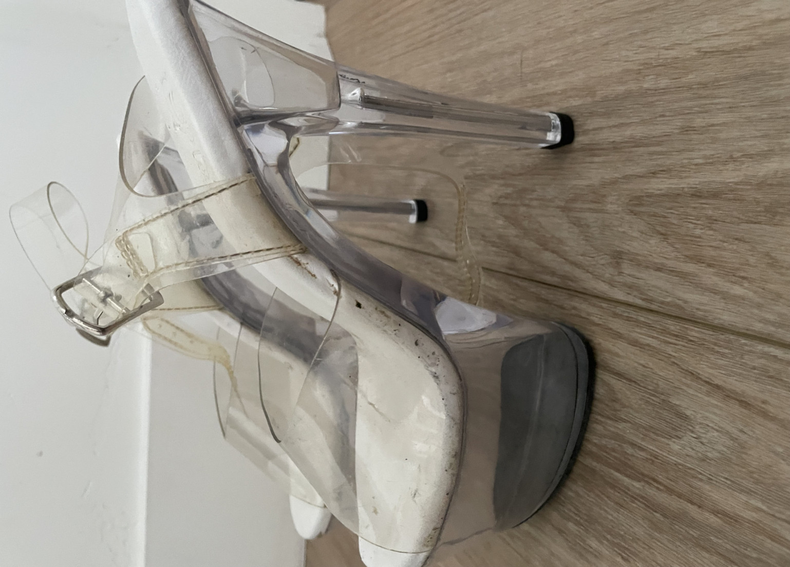 Very worn clear pleasers