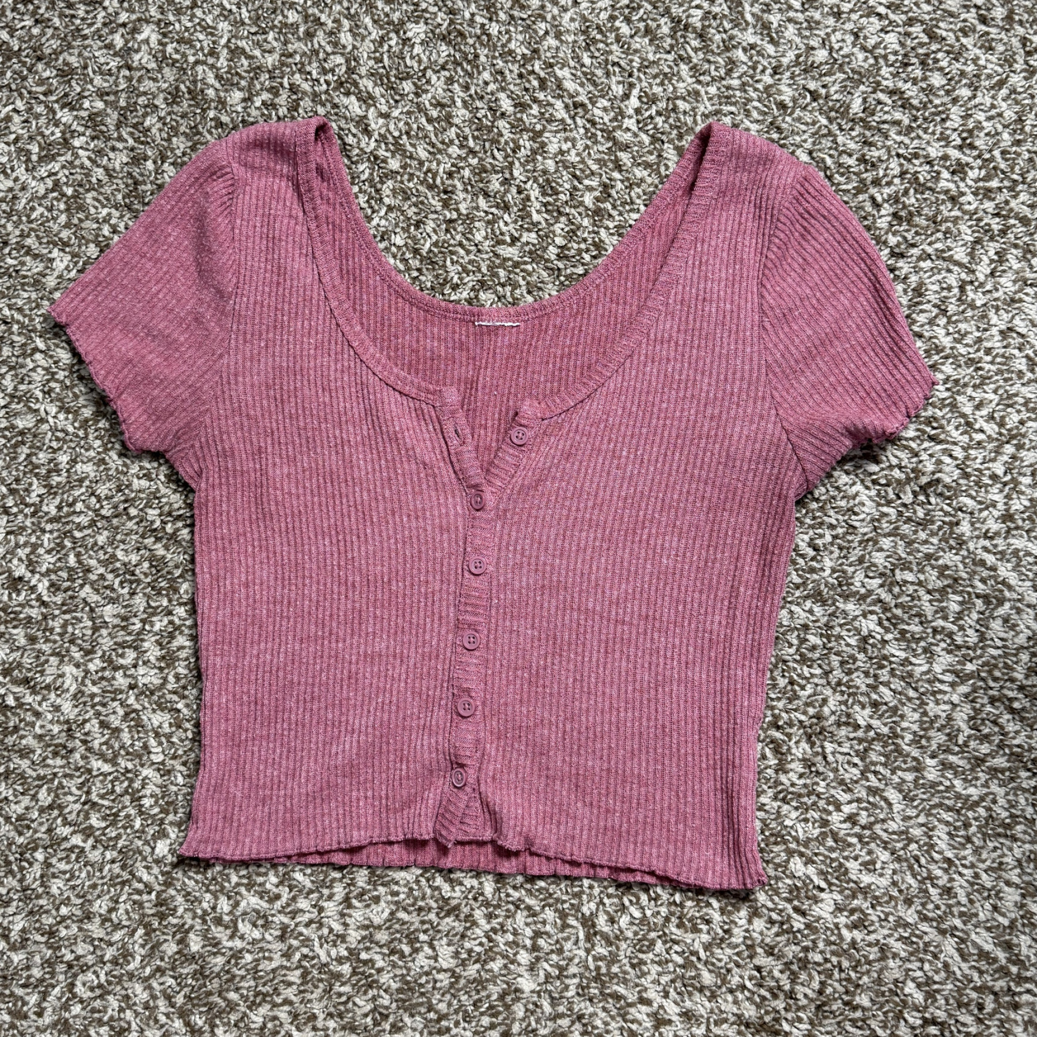 Dark Pink Crop Top