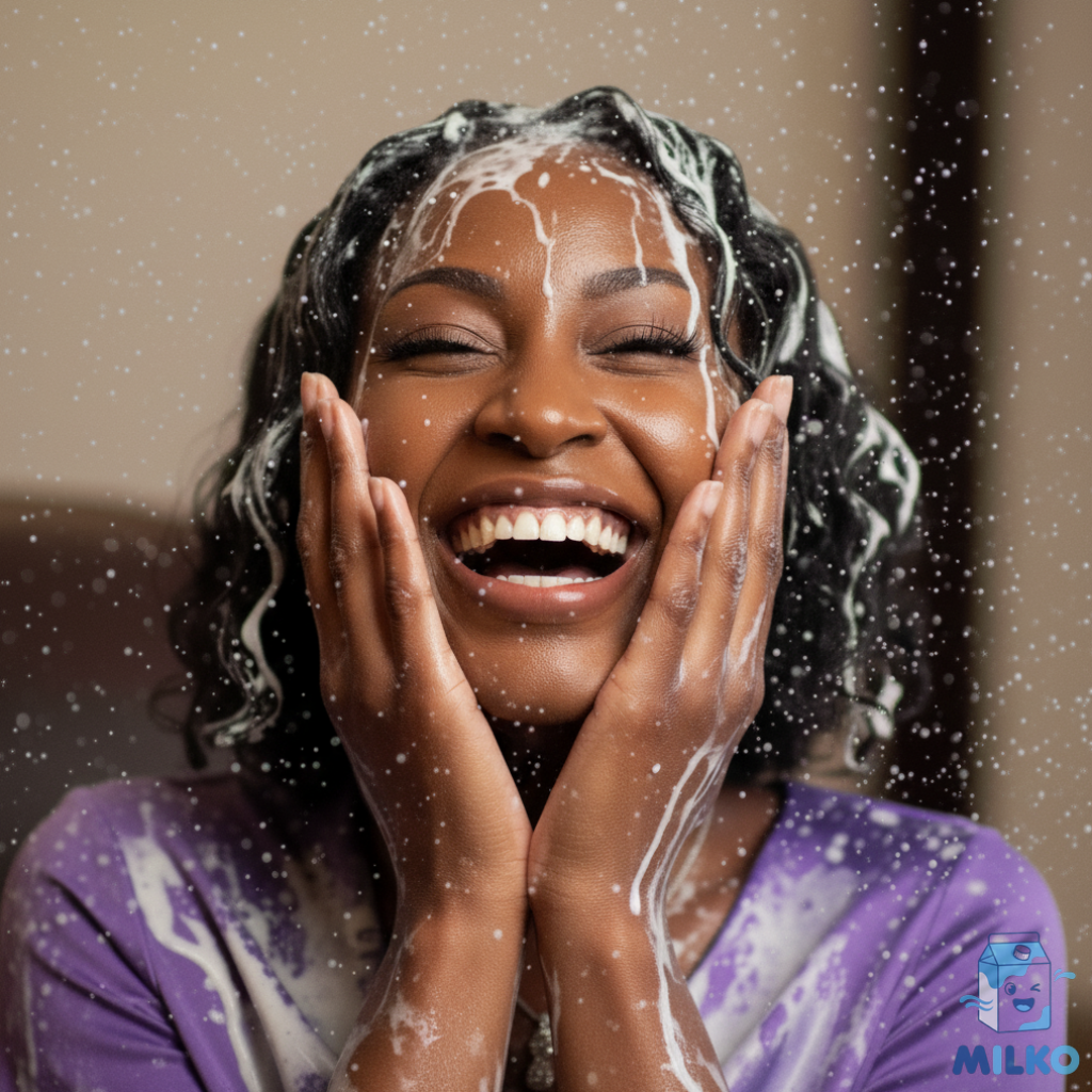 Leila Moreau: Dress Milk Splash Wet Look Photo Set 24 Pics