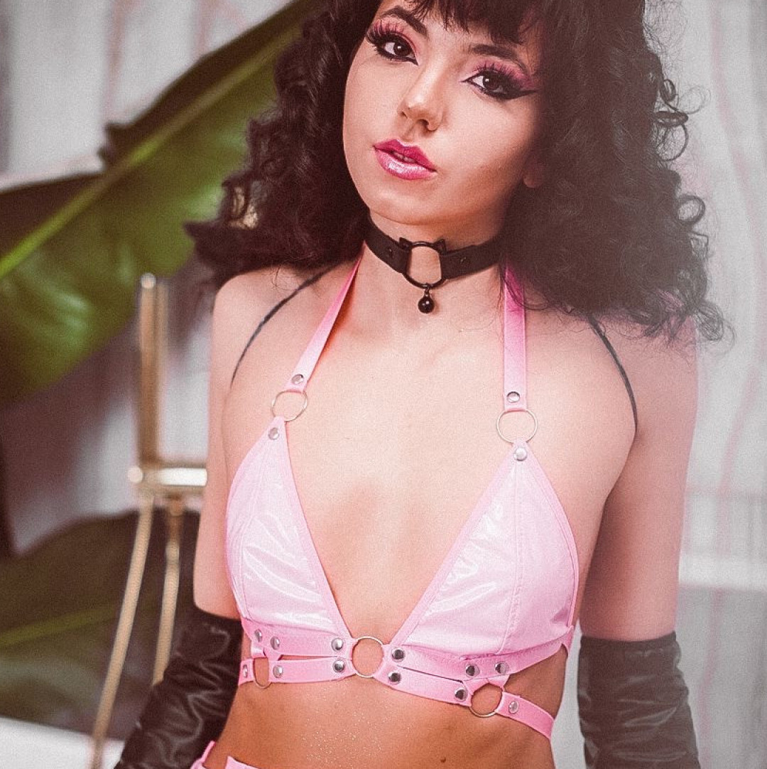 Pink Vinil bra